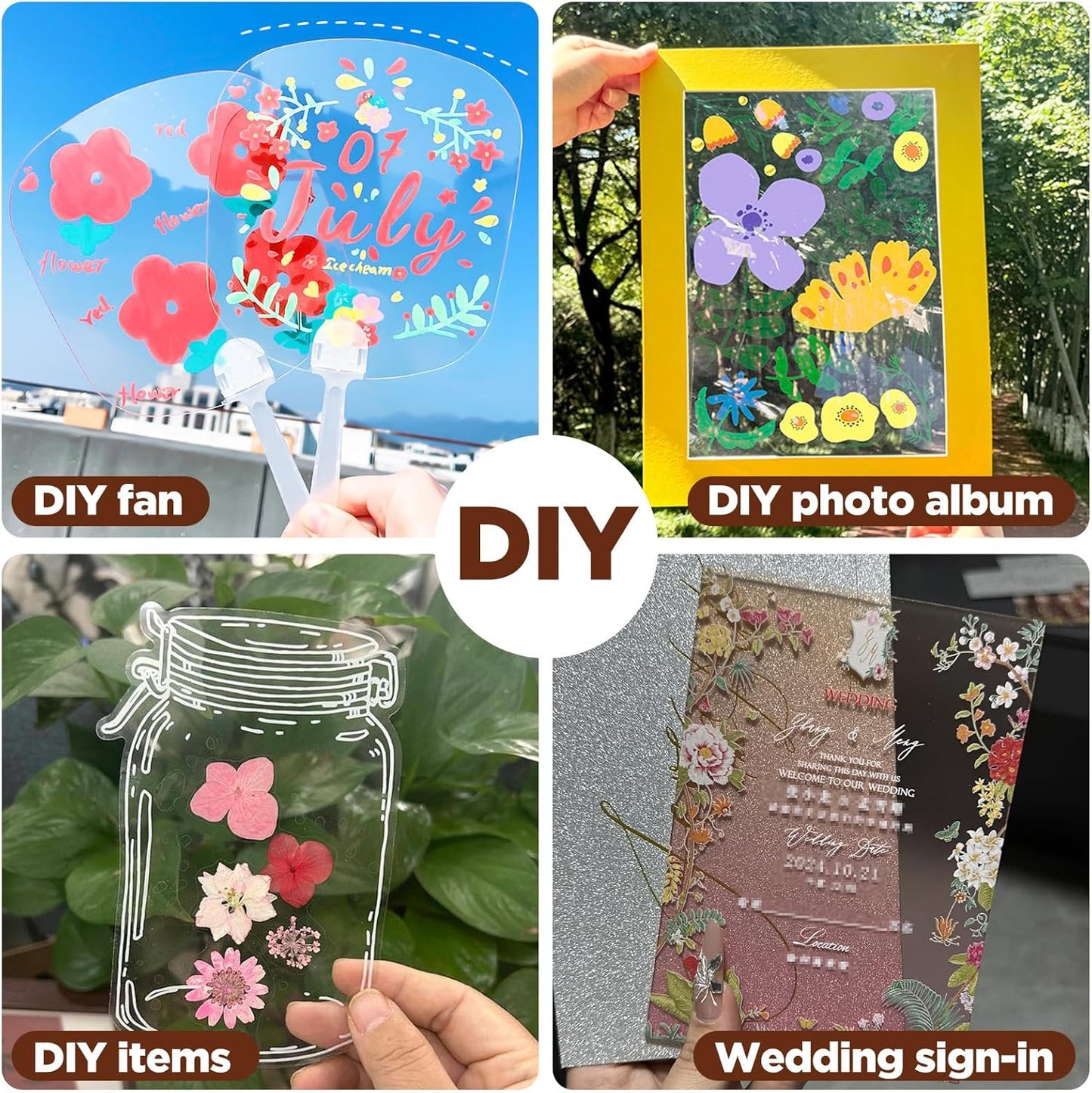 4 Mil 12inchs x 40ft Rolls Blank Stencil Sheets, Clear PET Acetate Mylar Template Material Transparency for Vinyl Silhouette Cutting Machines, Reusable Craft Projects