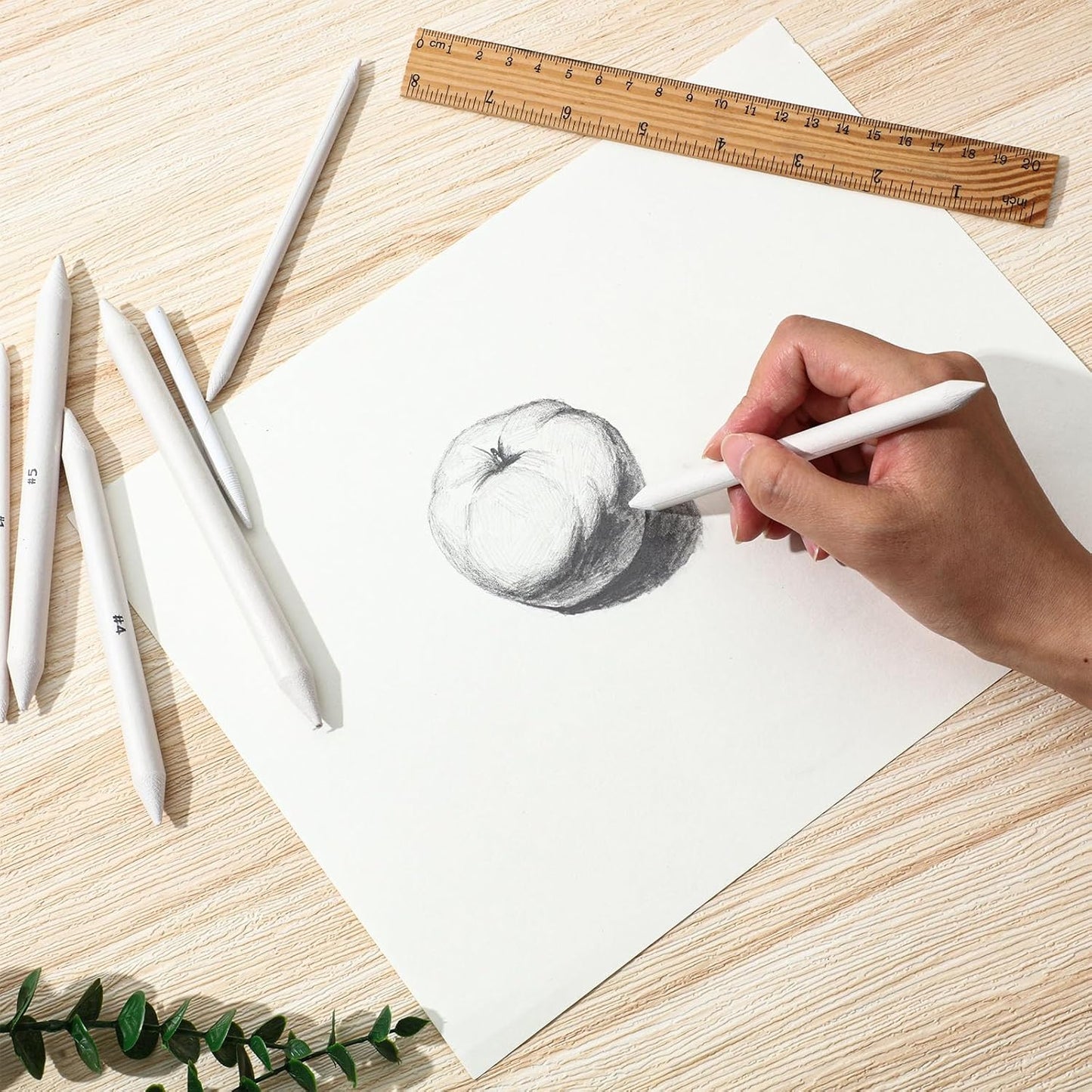 Fulmoon 288 Pcs Blending Stump and Tortillion Set Paper Art Blenders Blend Stumps for Drawing Shading Drawing Supplies Pencil Sketch Paint Tools for Student (Assorted,Mixed Sizes)