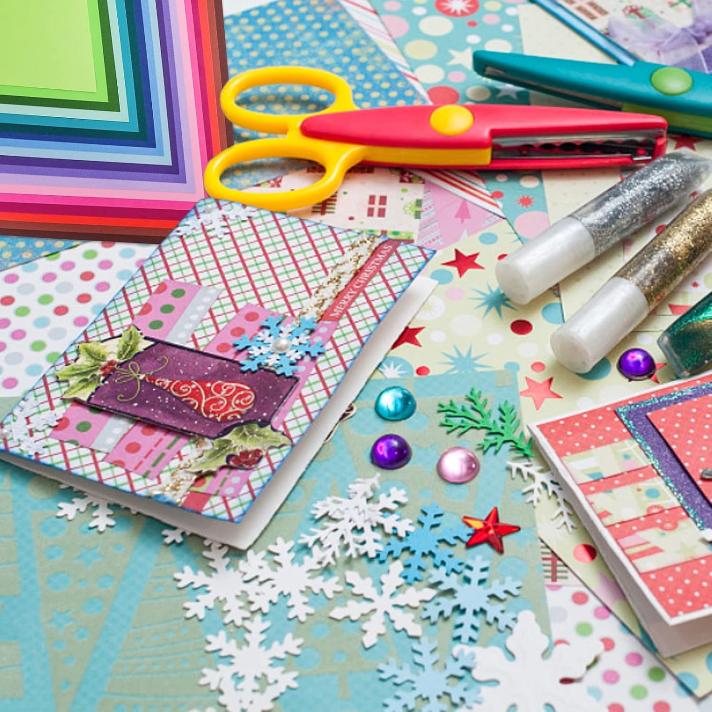 Gocreate 36 Sheets Colored Printable Smart Sticker Paper, Colorful Sticky Cardstock Thick Self Adhesive Backing A4 Smooth Sticker Paper for Craft Inkjet Printer (18 Colors, 250 gsm)