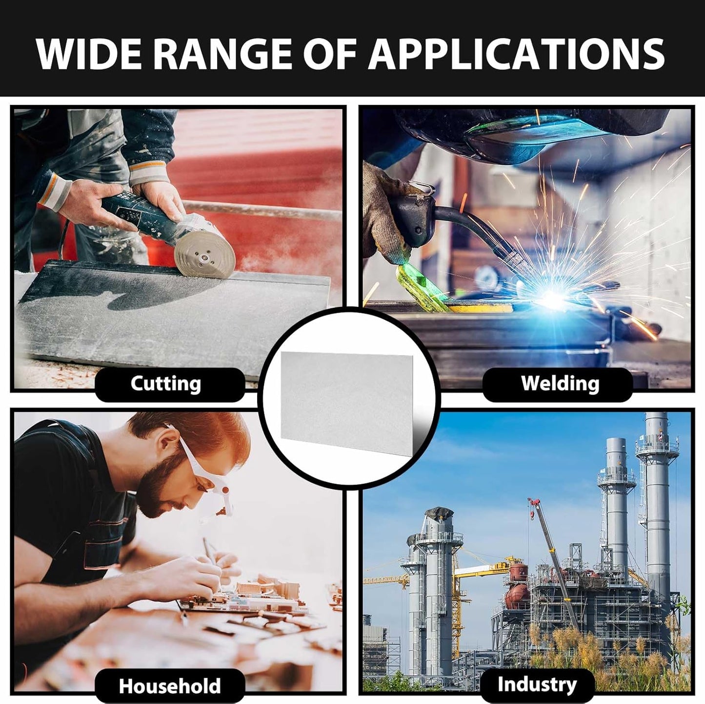 Zonon 2 Pcs 20 Gauge Steel Sheet Metal Cold Roll Steel Sheet 12" x 6" x 0.032" Weldable Metal Roll Steels Plate for DIY Craft Projects Home Auto, Easy to Shape, Weld, Cut and Form