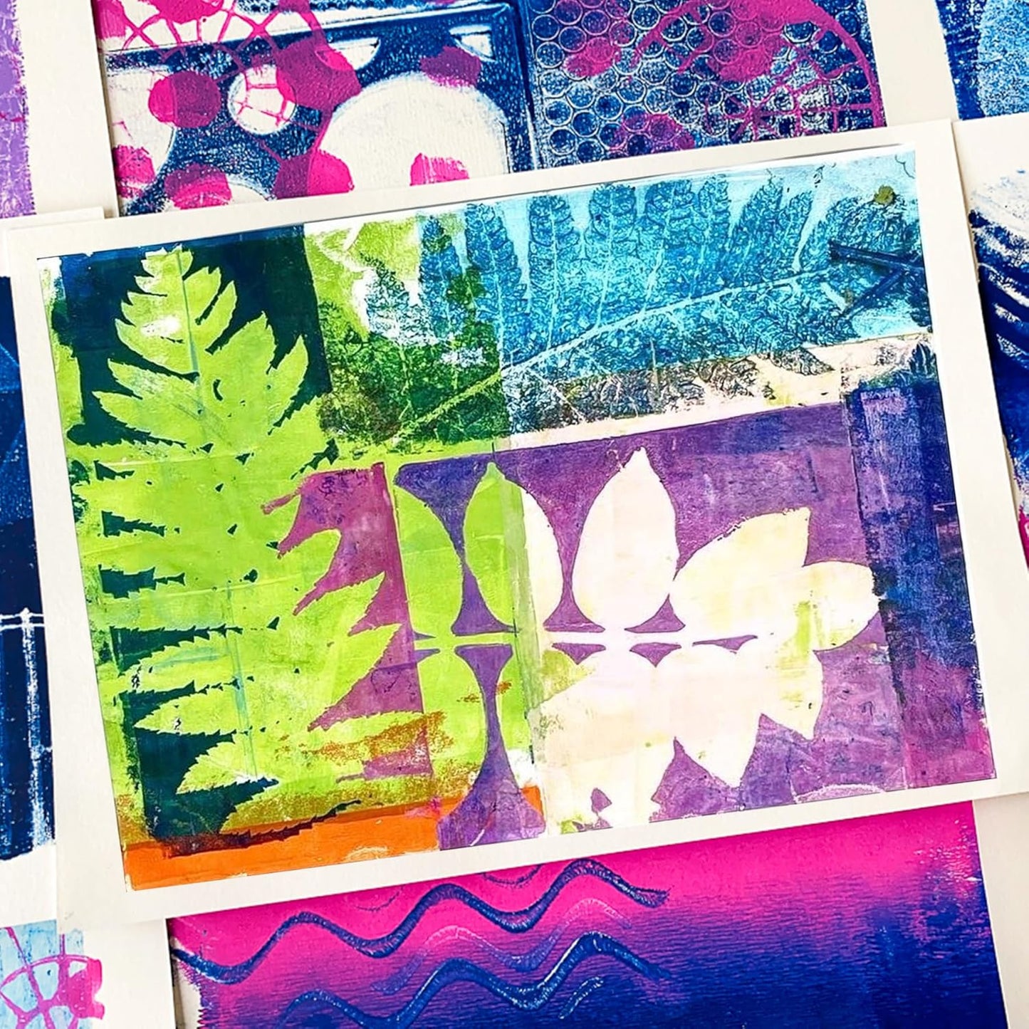 Gel Printing Plate kit - Gel Plate Printing for Mixed Media Art, 8" X 10" Gel Plate,Printing Supplies, Reusable Gel Plate Kit for Card Making, Brayers for Gel Printing, Printmaking Supplies Home Decor