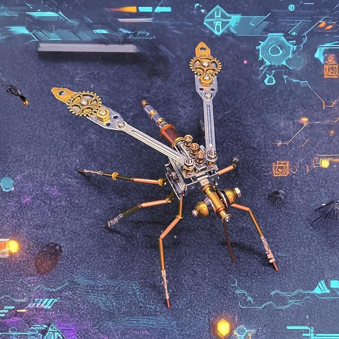 3D Metal Model Kits Mechanical Mosquito Steampunk,Metal Building DIY Projects Insect Bug Hobby Kit Arts and Crafts Sets, Birthday Gift Ideas(Mechanical Mosquito Y)