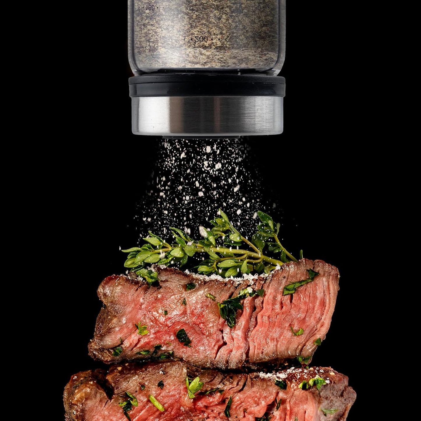 6 Pack Glass Spice Jars, 7 oz Salt and Pepper Shakers with Adjustable Pour Holes - for Seasonings, Herbs, Powders, Glitters