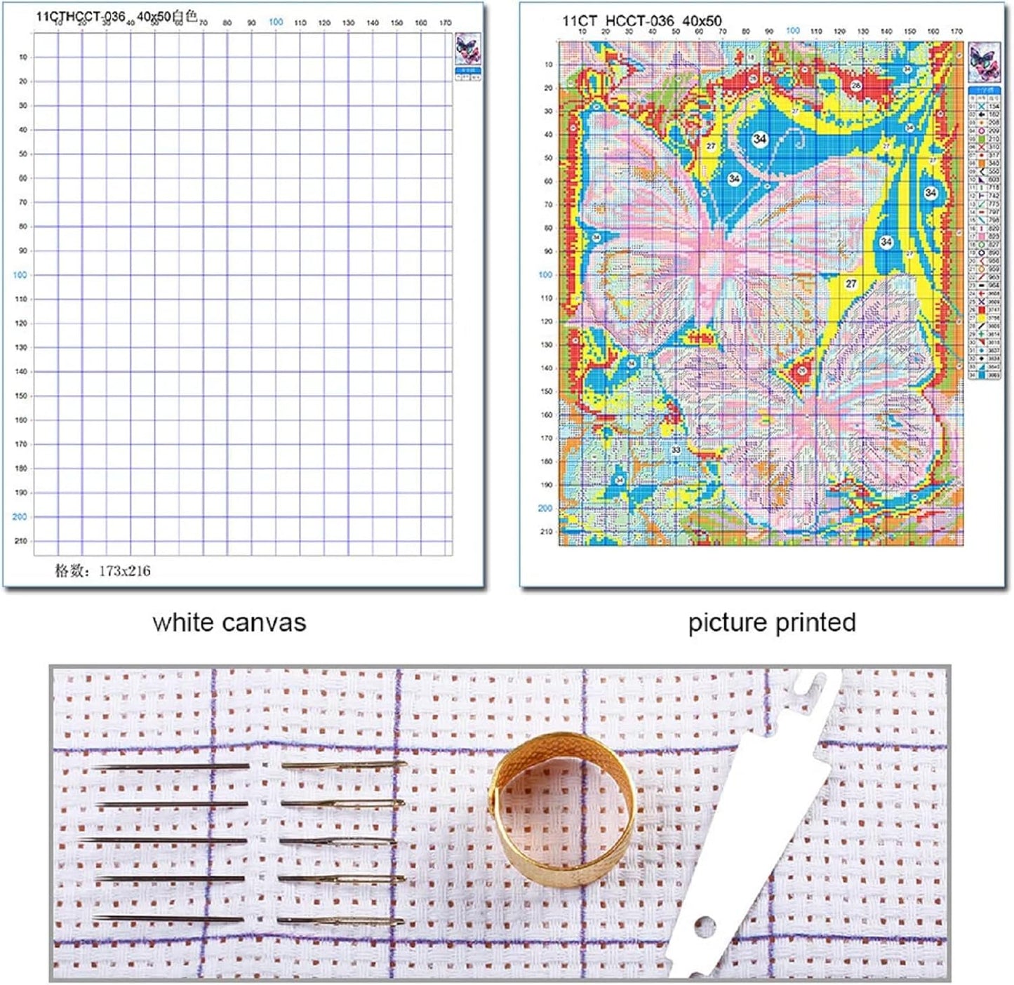 Foxdiviy Stamped Cross Stitch Kits for Beginners Full Range of Cross Stitching 11 CT Printed Cross Stitch Kits for Kids Adults Cross Stitch Patterns Needlepoint Kits-Eagle Landscape 16x20 inch
