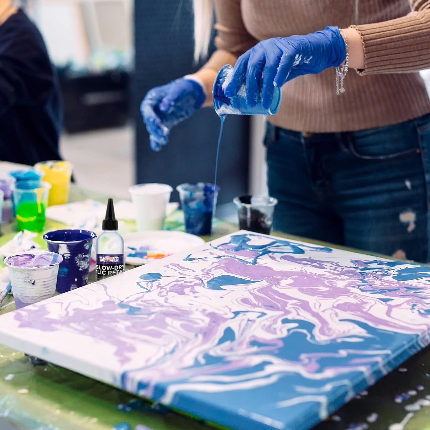 U.S. Art Supply Acrylic Retarder Liquid - 4-Ounce - For Slowing Dry Times of Acrylic Paint for Pouring - Gives you more working time with your Pour