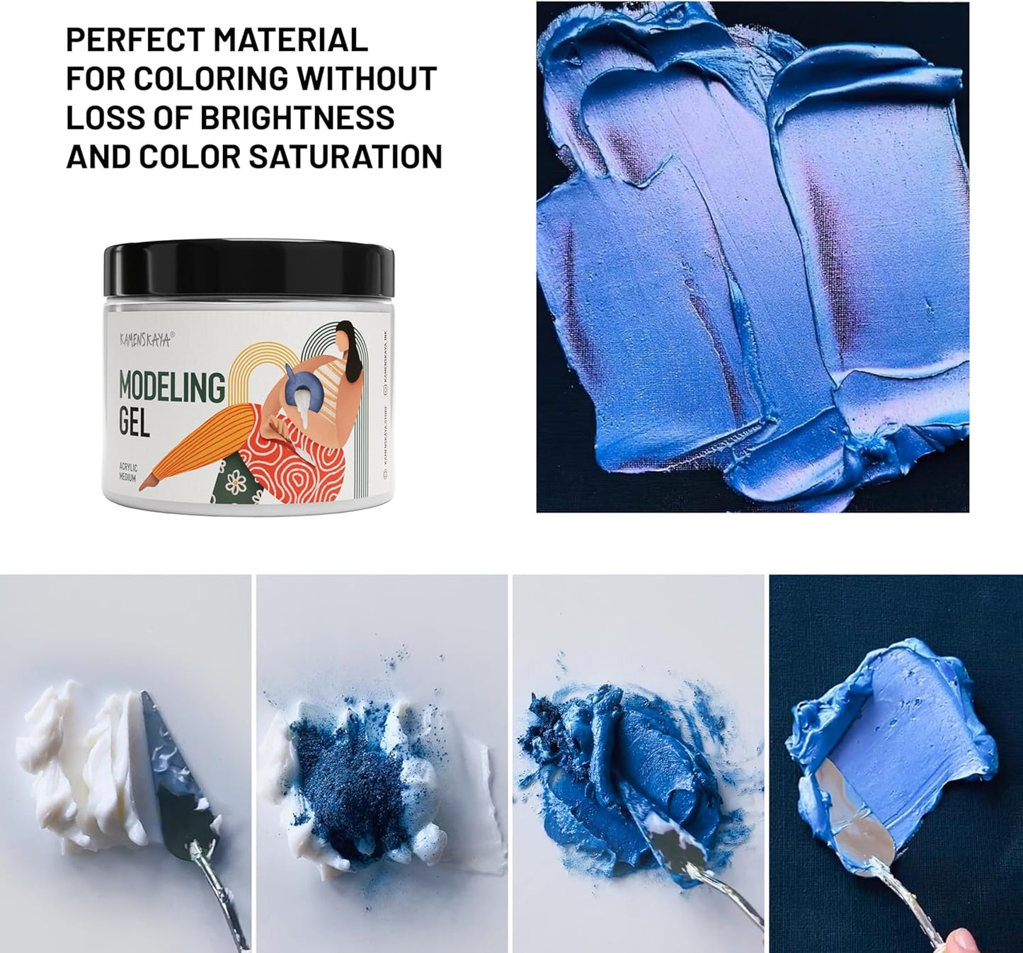 Kamenskaya Gel Medium for Acrylic Paint - 16.9 fl oz (500 ml)