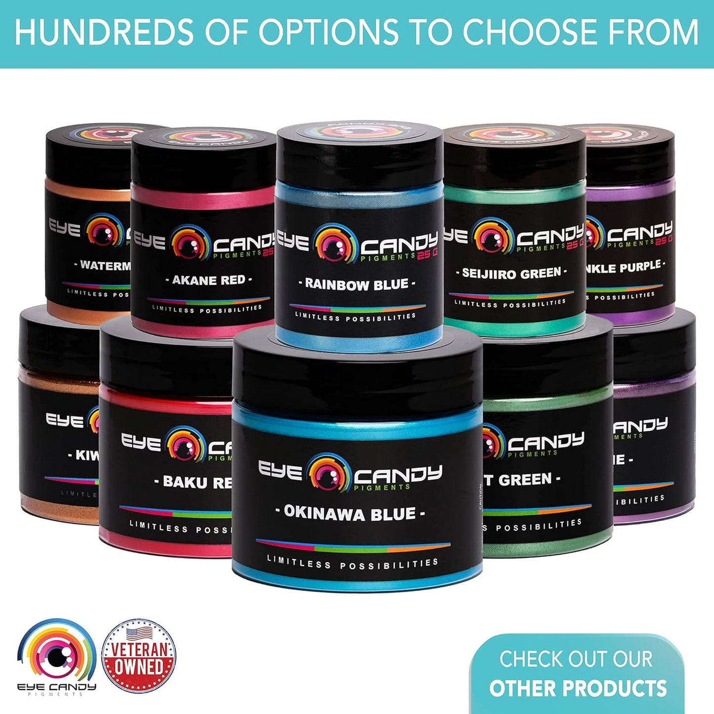Eye Candy Pigments Premium Ghost Mica Powder - Glimmer White (50gr) - for Epoxy, Resin, Soap, Paint, Woodworking, Acrylic Pouring, Bath Bombs, Fishing Lures - DIY Arts and Crafts Additive