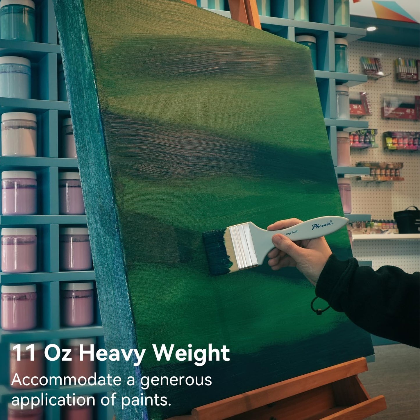 PHOENIX 14x18 Inch Museum Canvas - 2 3/8 Inch Thick Porfile Deep Large Stretched Canvas for Painting 1 Pack 100% Cotton 11 Oz. Gesso Primed White Blank Professional Canvas Oil & Acrylic Paints