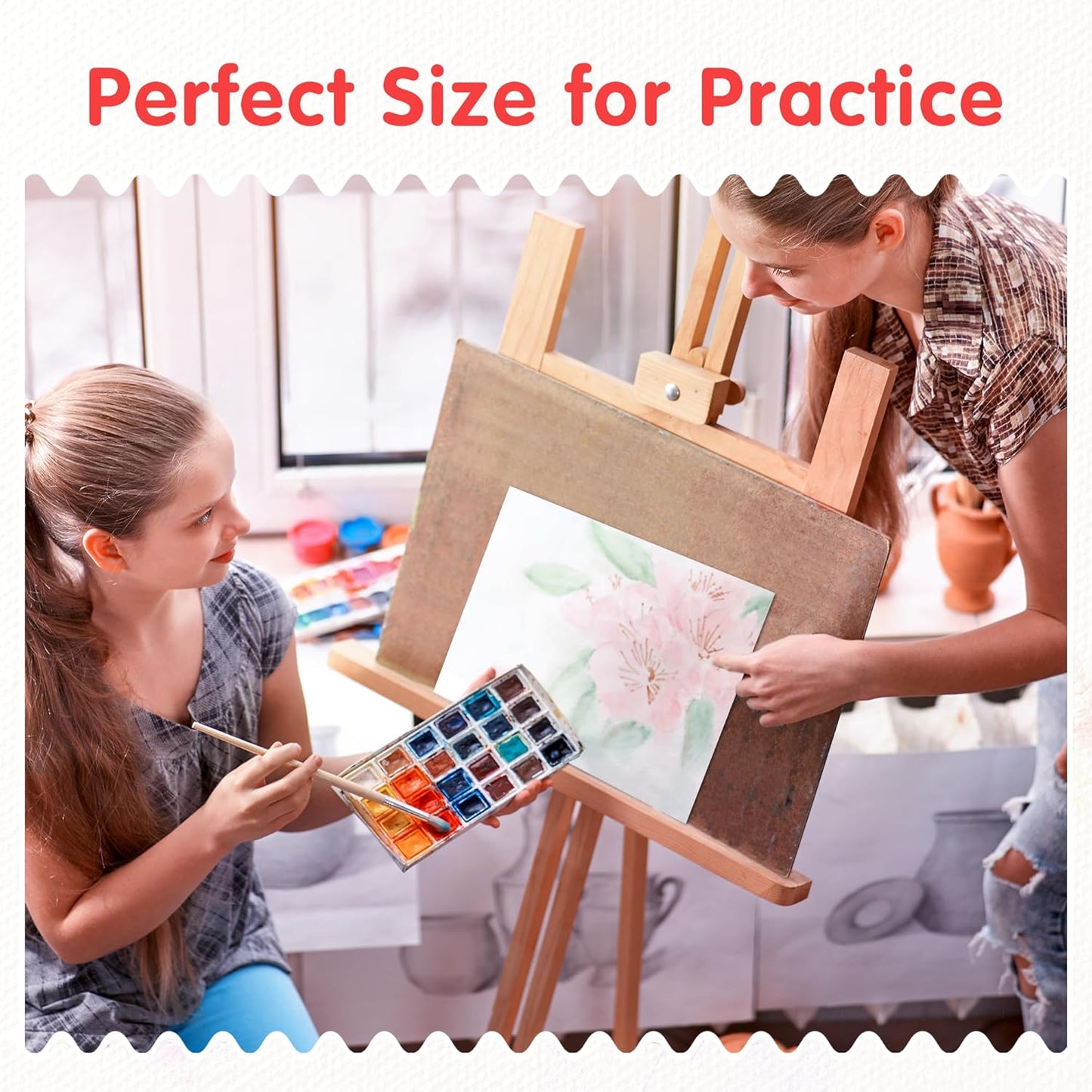 FIXSMITH Canvas Boards for Painting 8x10 Inch, Super Value 4 Pack Paint Canvases, White Blank Canvas Panels, 100% Cotton Primed, Painting Art Supplies