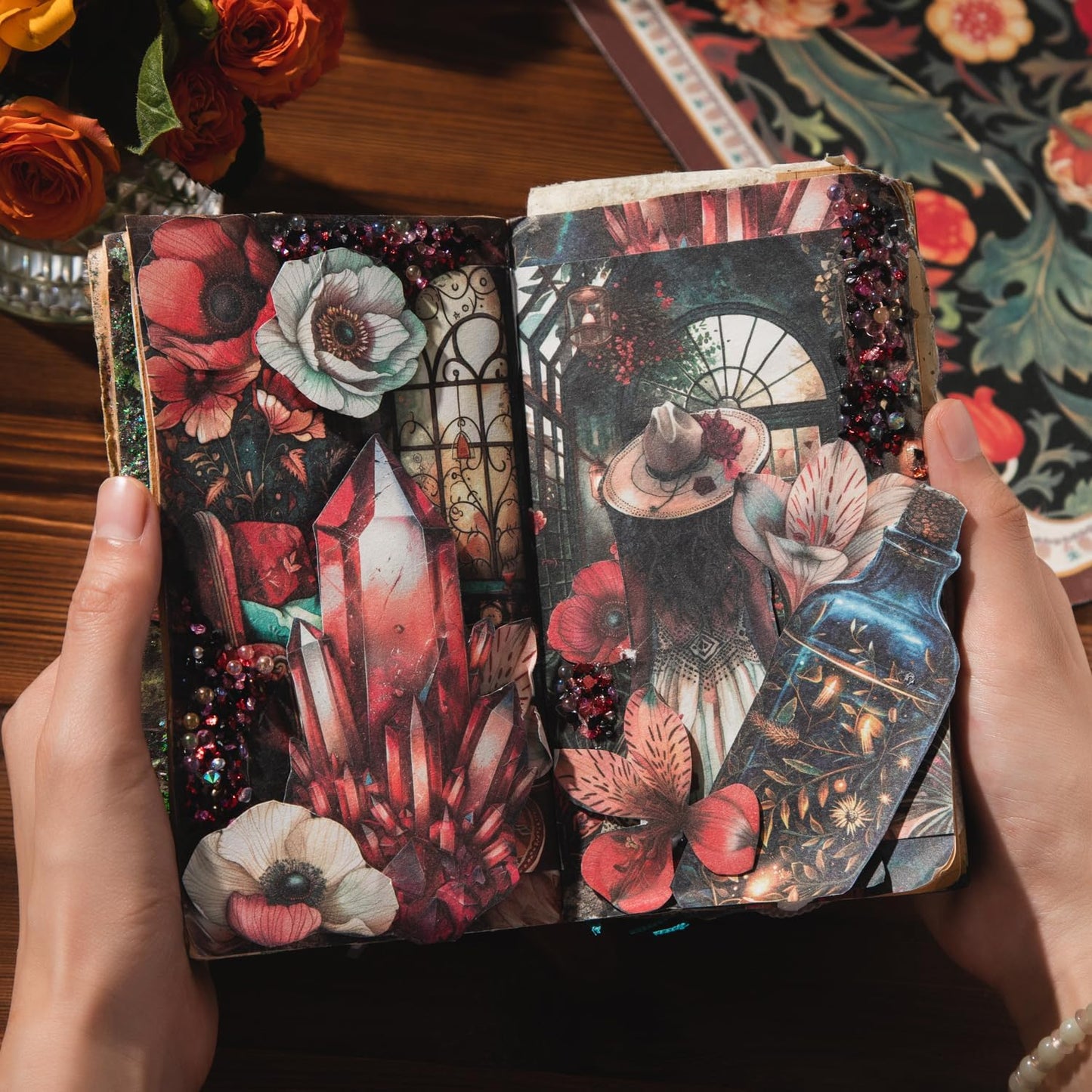 Vintage Scrapbook Paper Set, 180 PCS Ephemera Pack for Junk Journaling, Scrapbooking, Crafting, DIY Projects, Diaries, and Vintage Art Supplies