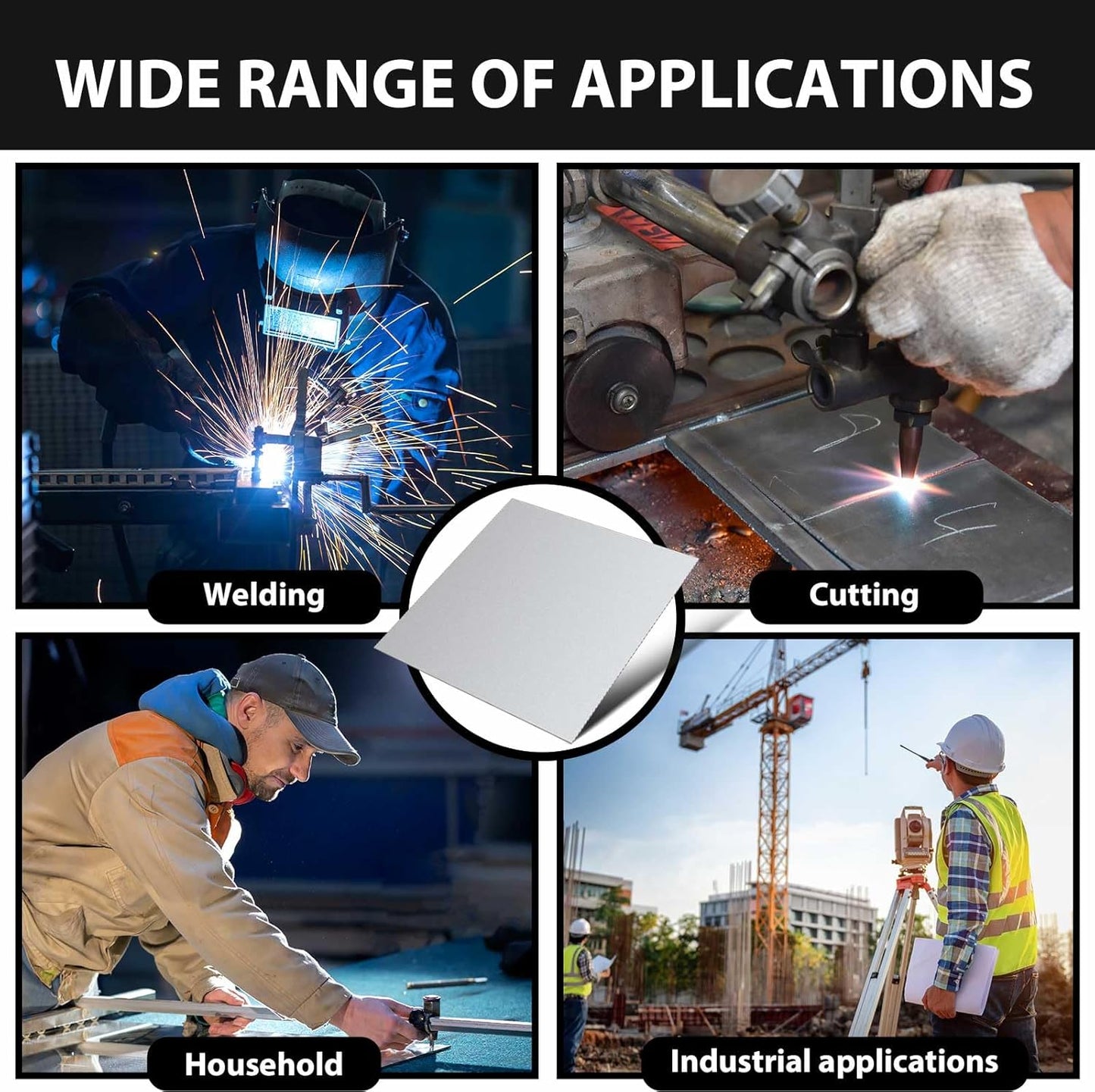 Hicarer 2 Pcs Mild Steel Sheet Cold Rolled 18 Gauge Metal Plate Weldable Metal Sheets for Professional Industrial DIY Use, Clean Surface Easy to Weld (12'' X 12'')