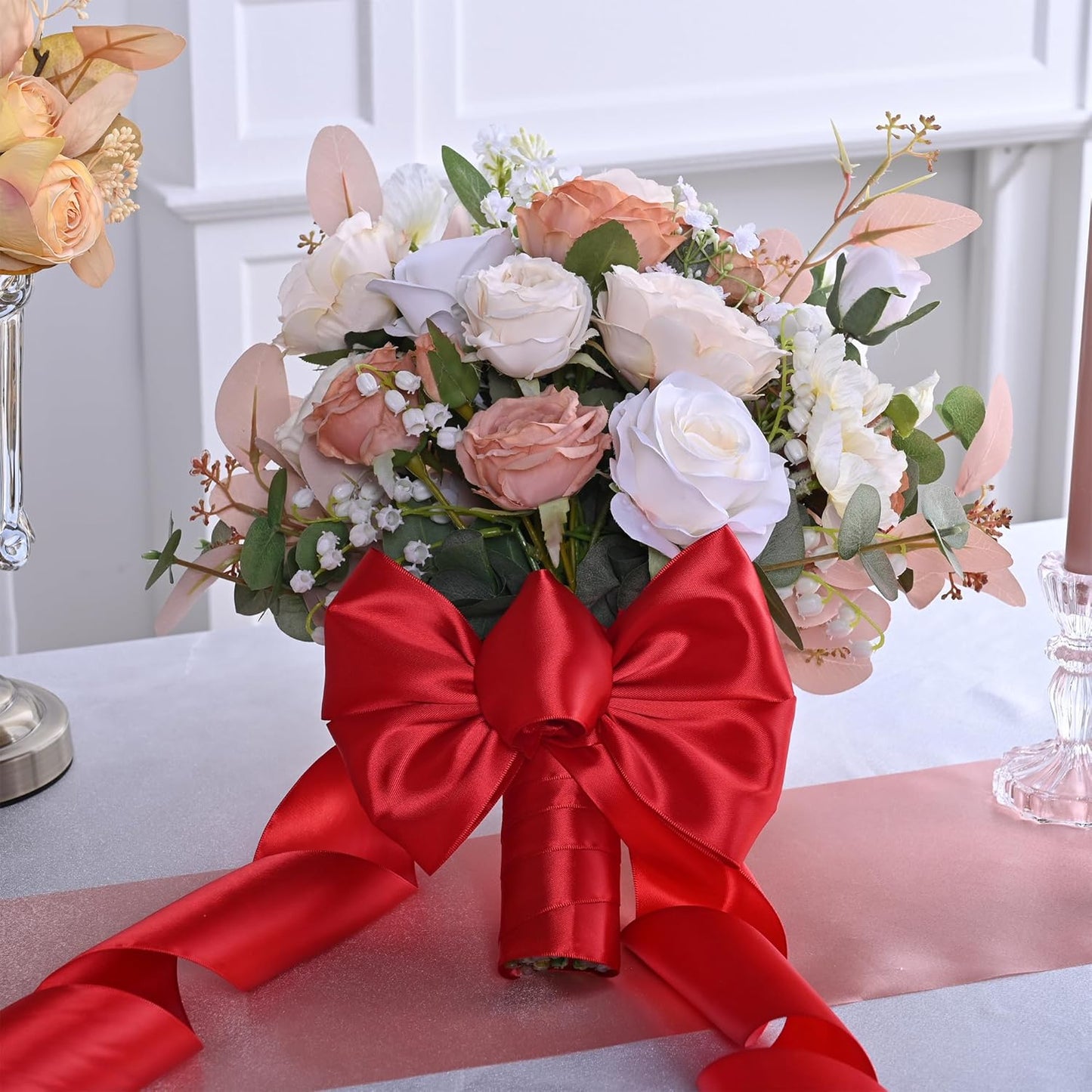 Red Satin Ribbon 3 Inch X 15 Yards Solid Color Double Faced Ribbons Perfect for Crafts Wedding Decor Bow Making Arts Sewing and More