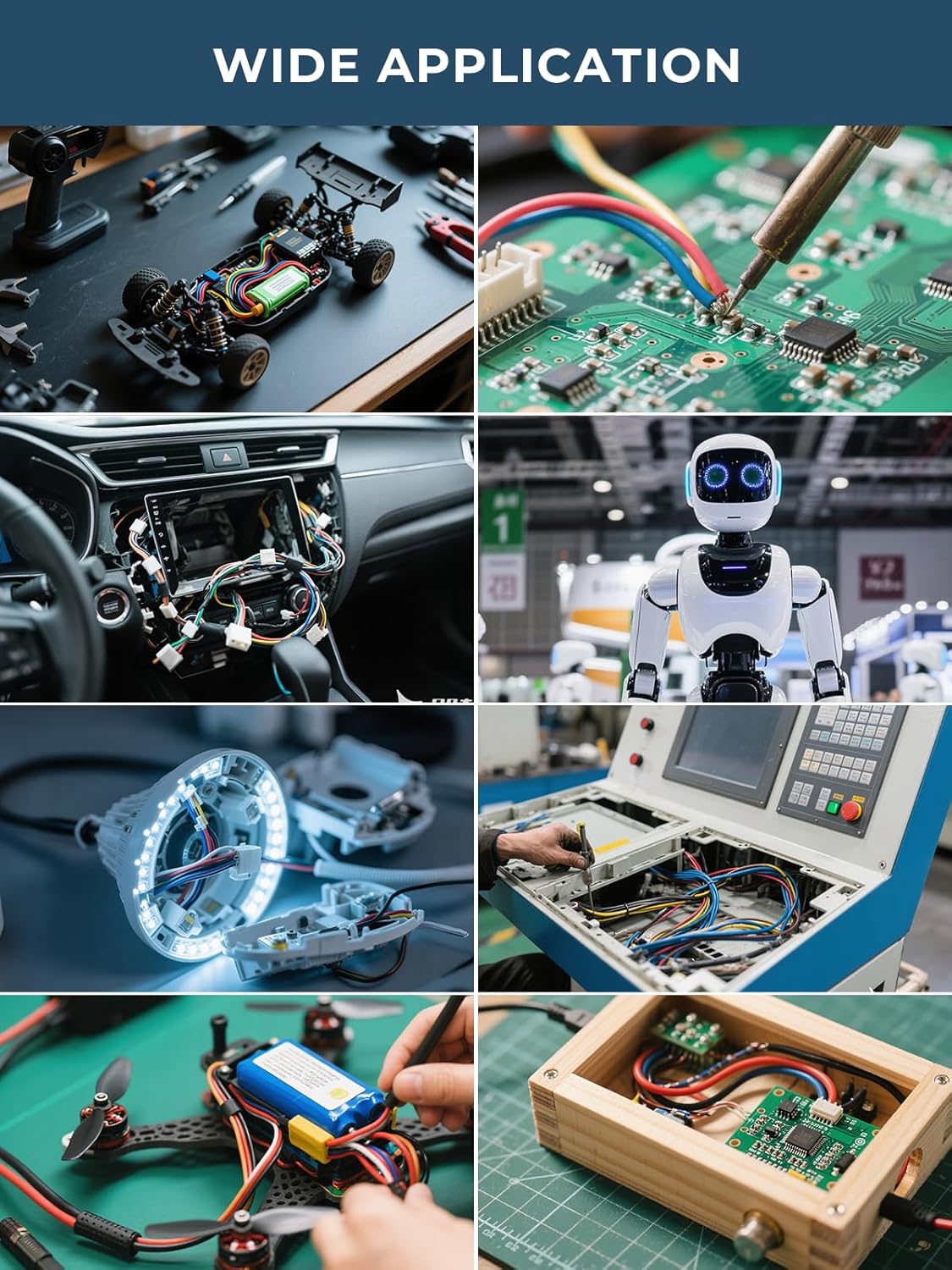 18 AWG Silicone Wire Kit 150FT, 18 Gauge Stranded Tinned Copper Wire Spool, 5 Colors 30FT Each,Flexible Electrical Wire for DIY, Automotive, LED, Arduino, Battery Projects