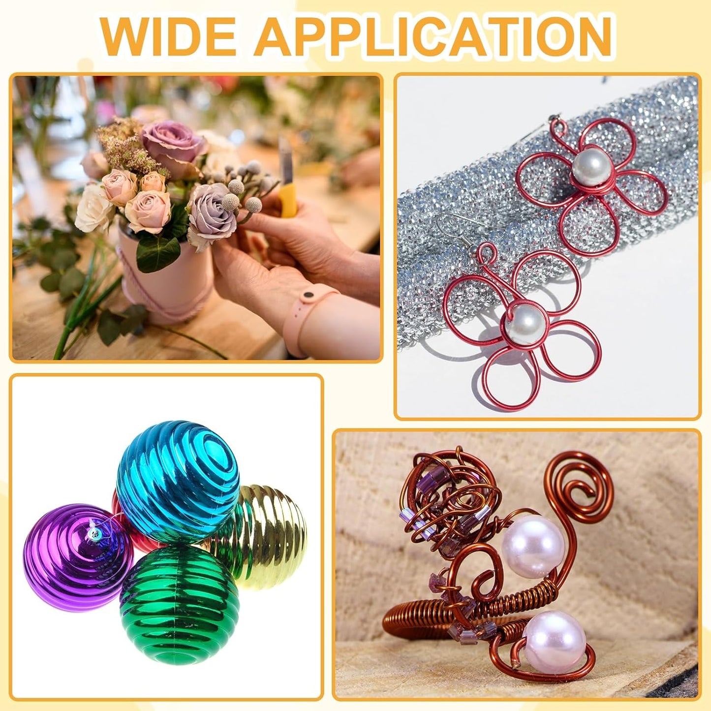 uxcell 20 Gauge / 0.8mm Anodized Aluminum Wire for Jewelry Craft Making, 102 Feet Bendable Flexible Wire for DIY Home Decor Gardening Sculpture, Purple