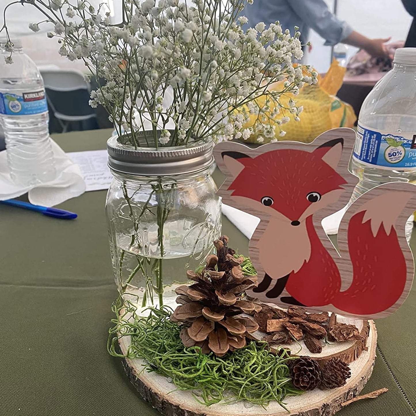 JEUIHAU 10 PCS 5.9-6.3 Inches Natural Unfinished Wood Slices, Round Wooden Tree Bark Discs, Wooden Circles for DIY Crafts, Christmas, Rustic Wedding Ornaments