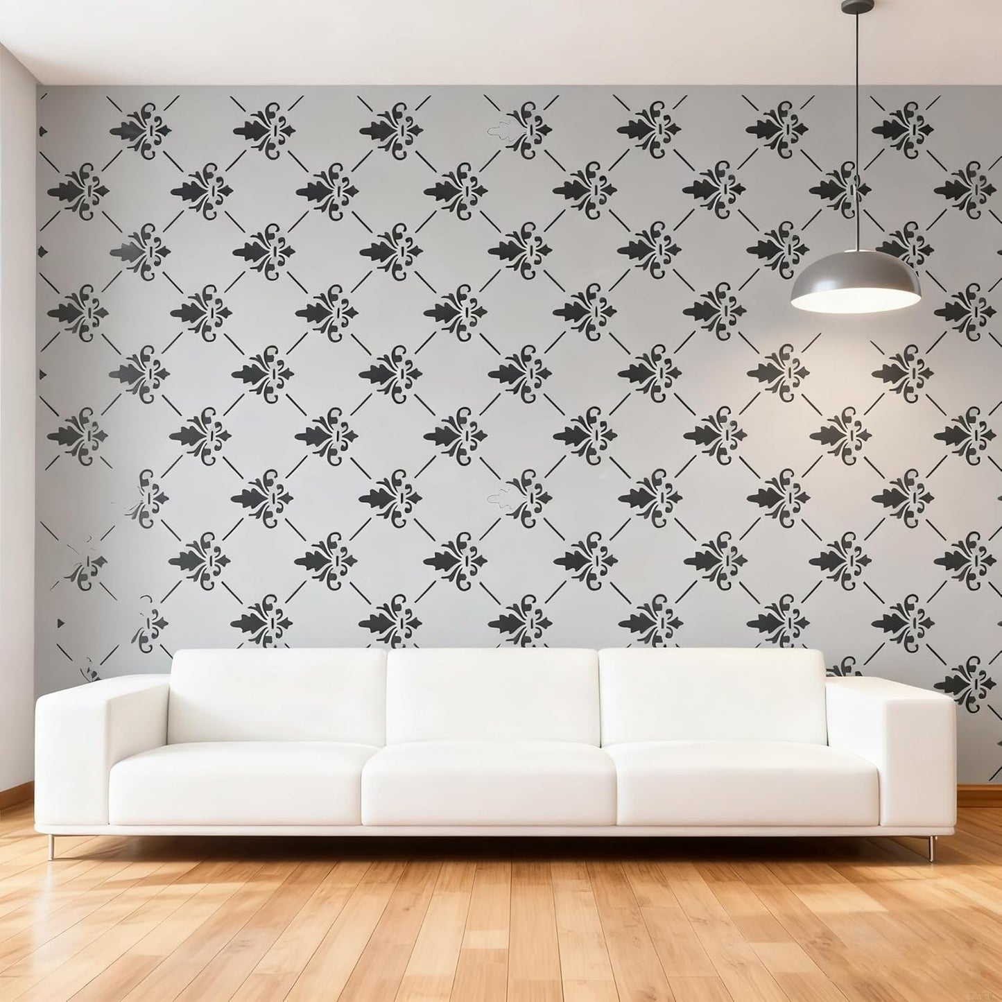 TIAMECH A4 Reusable Small Symbol Lines Stencil for Painting - Grid Texture Layering Template, DIY Wall Art, Wood Furniture, Scrapbook & Crafts (8.3x11.7inch)