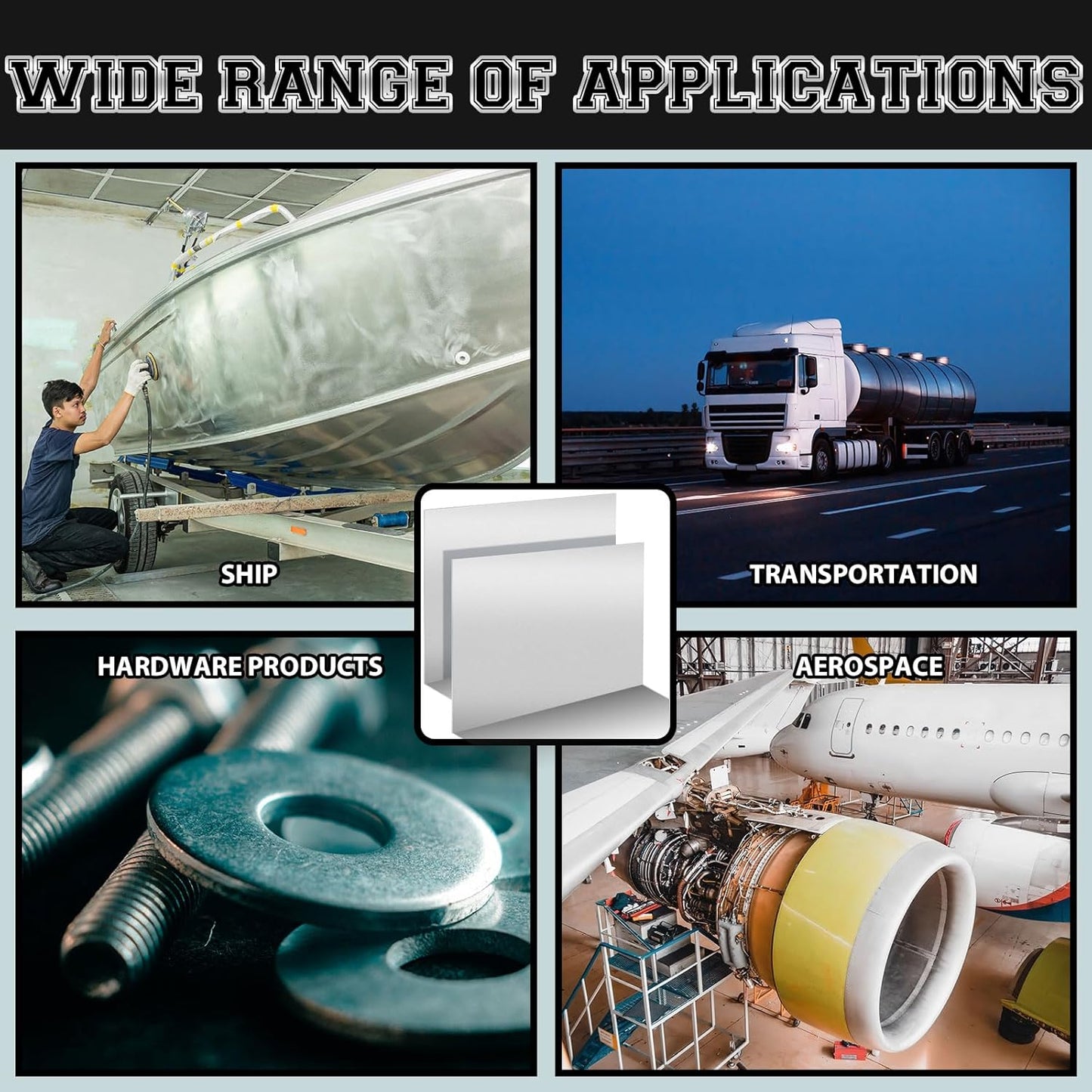 2 Pack 5052 Aluminum Sheet Metal 8" x 10" Aluminum Plate 1/8 (0.125'') Inch Thickness Rectangle Metal Panels for Industry Crafting Handcraft DIY Projects