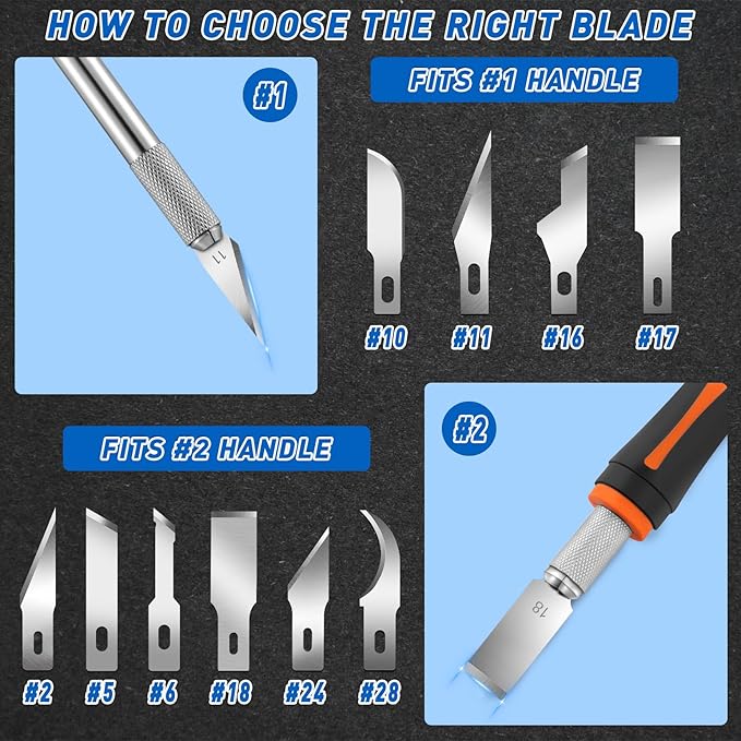 DIYSELF 100 Pack Exacto Knife Replacement Blades #17, Hobby Knife Replacement Blade, Exacto Blades for Chiseling, Scrapbooking, Stencil, High Carbon Steel, Sharp Precision Craft Knives Blade (#17)