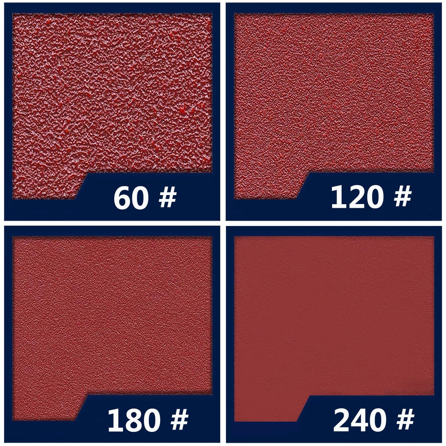 160pcs Detail Sander Sandpaper for Mouse Sander, 60 120 180 240 Grit Sanding Sheets, Sander Pads for Detail Sander, Finger Sander -FSM16