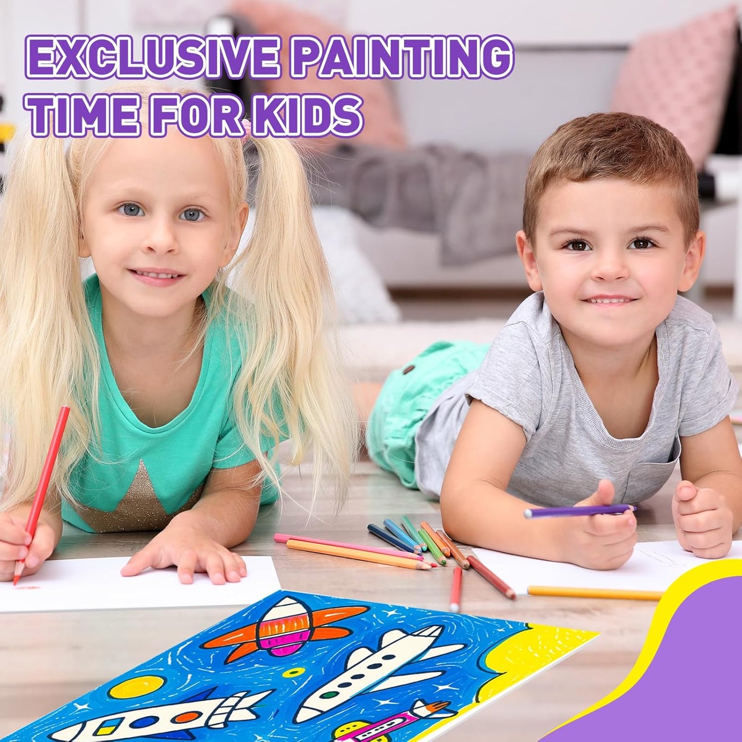 ESRICH 24Pack Canvas for Painting, 6pcs Each of 4x4, 6x6, 8x8, 10x10 Canvas Boards for Painting, Art Supplies of Blank Canvas for Adults&Kids, Pre-Primed Painting Canvas for Acrylic, Oil & Watercolor