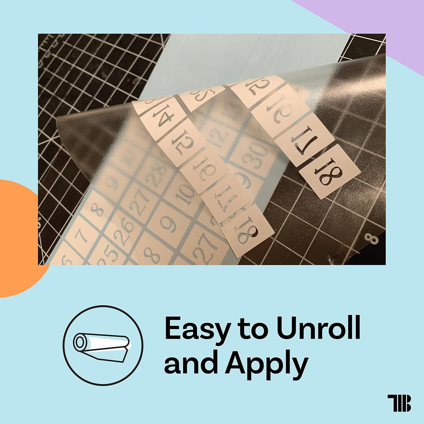 12" x 300' Roll of Clear Transfer Tape for Vinyl, Made in America, Premium-Grade Vinyl Transfer Tape for Crafts, Decals, and Letters