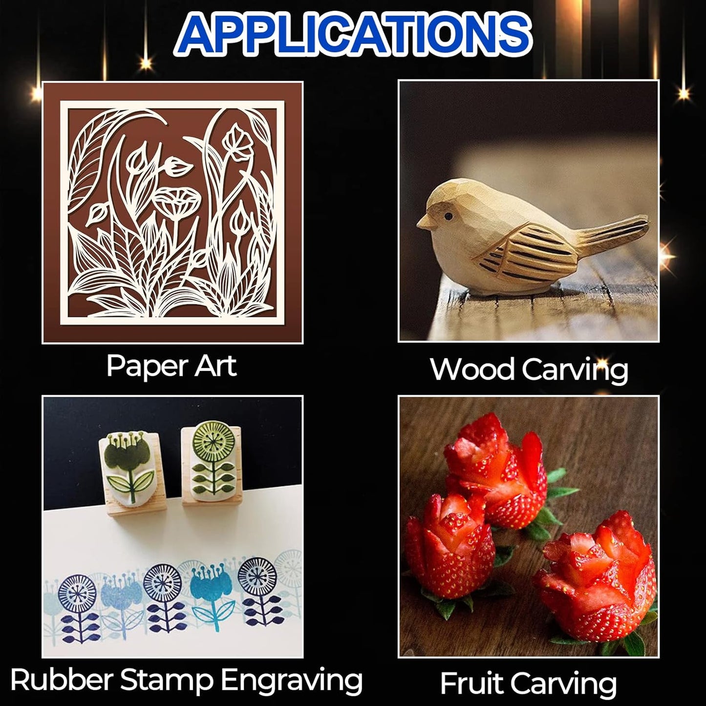 DIYSELF #2 Exacto Knife Blades, Exacto Replacement Blades, Hobby Knife Blade Refills with Storage Case, 150 Pack Art Knives Blade for Craft, Scrapbooking, Cutting (#2)