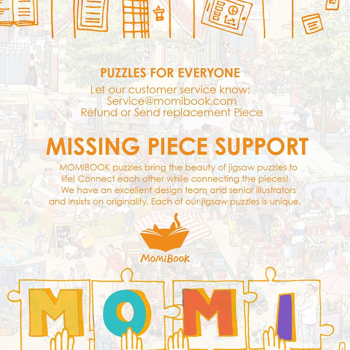 MOMIBOOK Puzzles for Adults 1000 Piece Jigsaw Puzzles of Let's Go! to The Market, Painting Image Difficult Challenging Hard Impossible Puzzle, Cute Funny Toys & Games Christmas Birthday Gifts