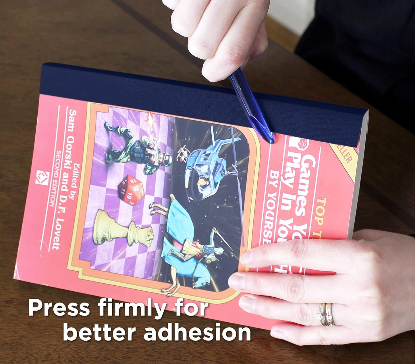 BookGuard 2 Inch Book Repair Tape, Premium Bookbinding Tape for Book Repairs, Ideal Addition for Library Supplies - 15 Yard Roll, Navy Blue