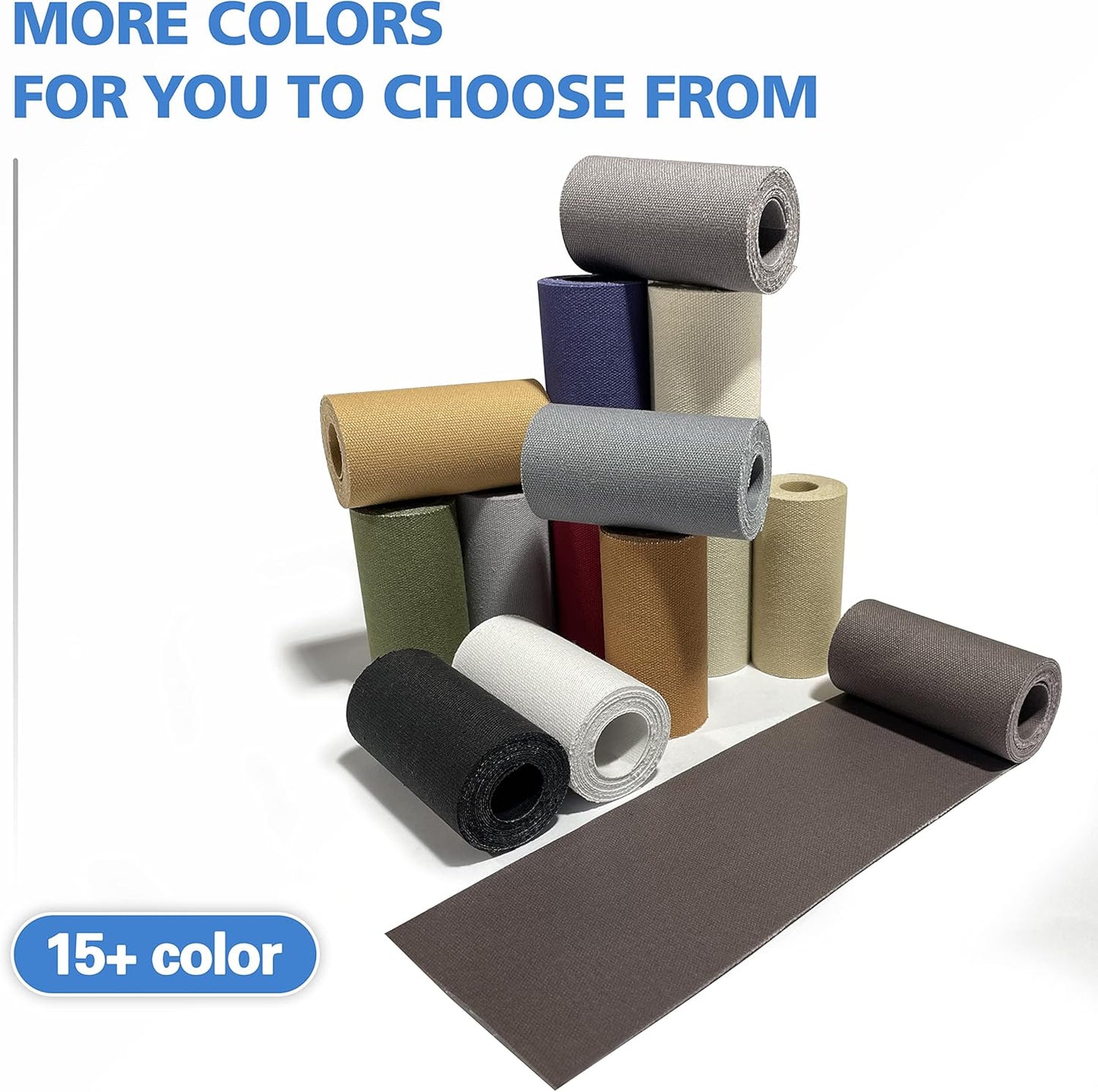 KING MOUNTAIN Canvas Iron on Patch,3"×60",Waterproof 100% Cotton Fabric Repair Patch,Used for Various Sofa,Tent,Clothes,Seats,Suitcases (Light Brown 1.0)