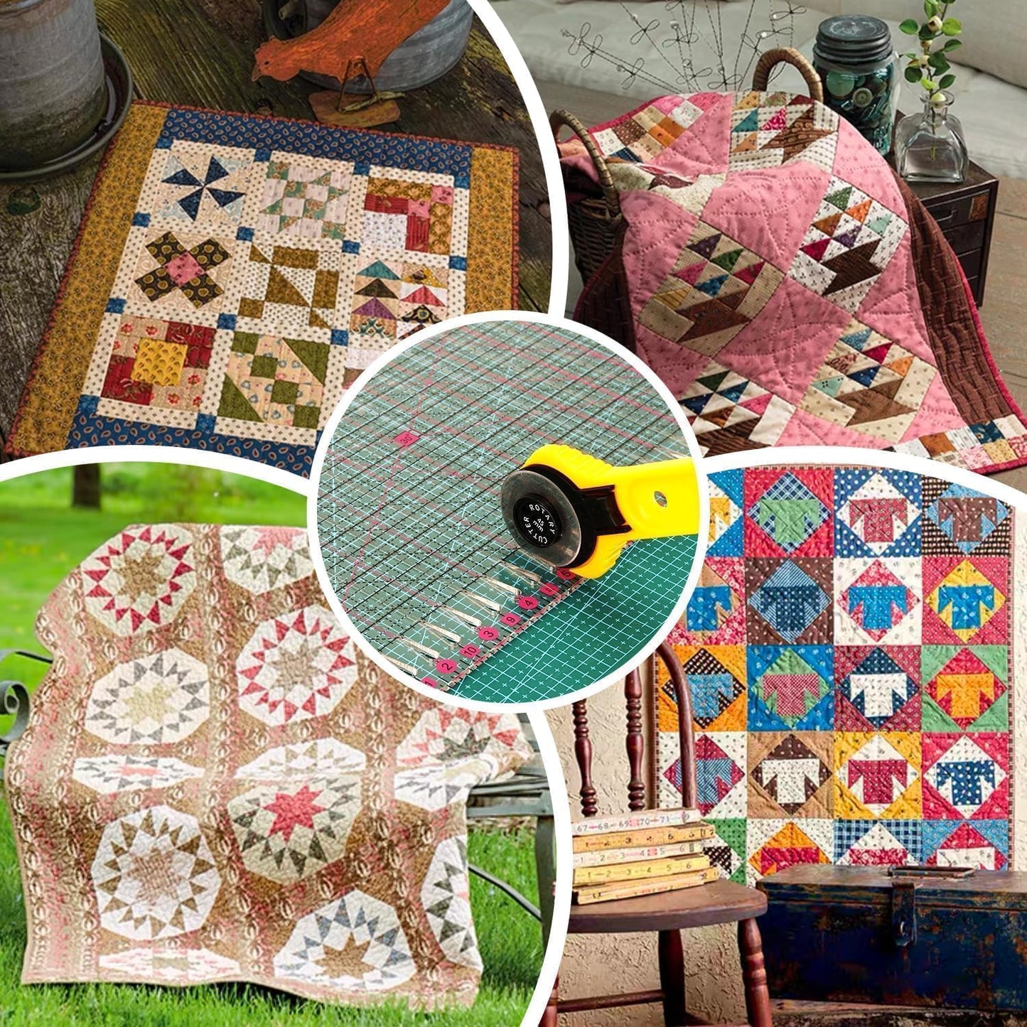 12.5 * 12.5" Quilting Ruler,Square Sewing Ruler, Durable 4mm Thick Slotted Rulers,Clear Mark Acrylic Ruler for Quilting, Sewing, Crafts Template for Precise Cutting