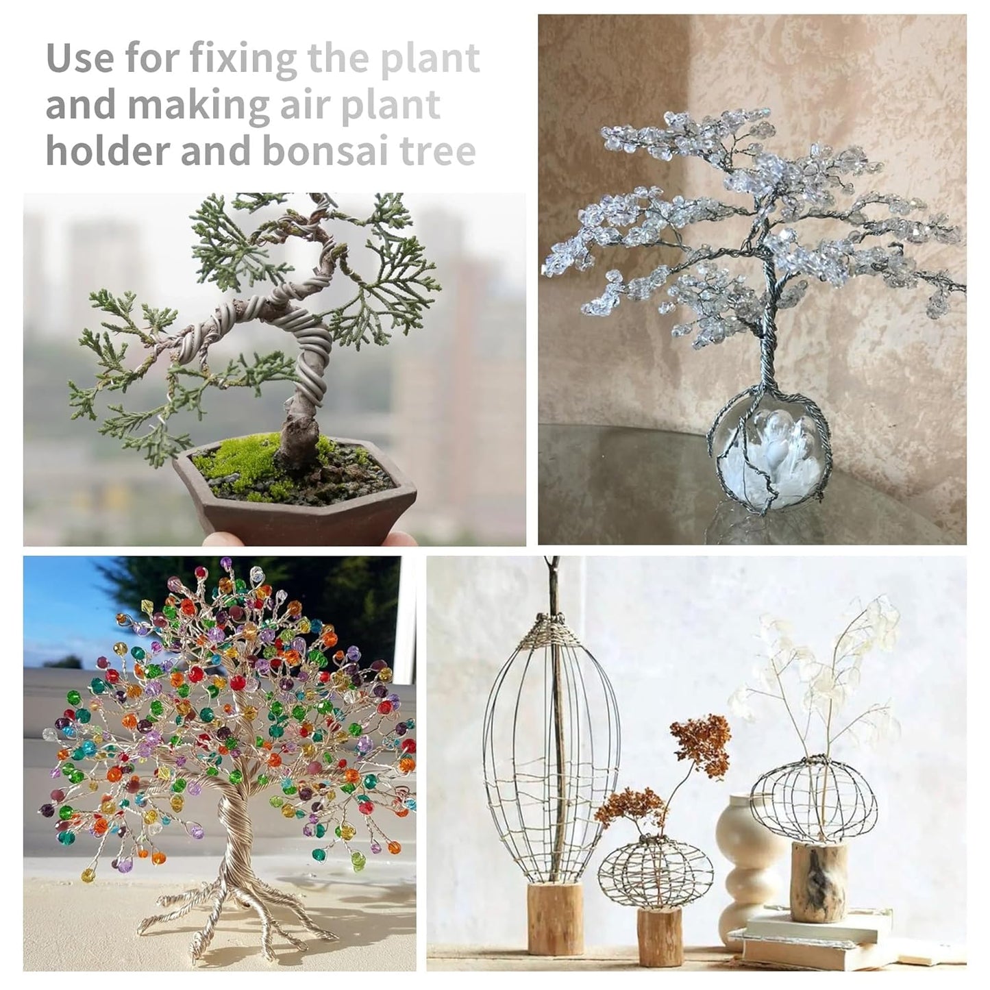 196 Feet Aluminum Wire for Sculpting, 12 Gauge Metal Bendable Wires 2 mm Thickness, Flexible Craft Aluminum Wire for Jewelry Making Beading Floral Soft DIY (Silver)