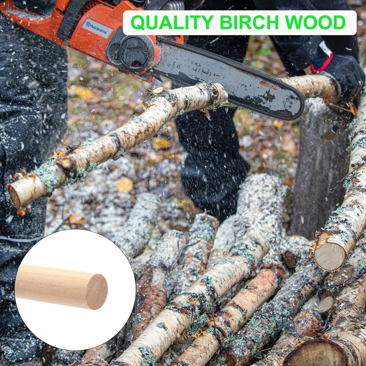 1/2 x 15 Wooden Dowels Wooden Sticks for Crafts, 10 PCS Macrame Wood Dowel Rods, Unfinished Hard Wood Sticks for Crafting, Arts and DIYers, Tiered Cake Support and Wedding Ribbon Wands