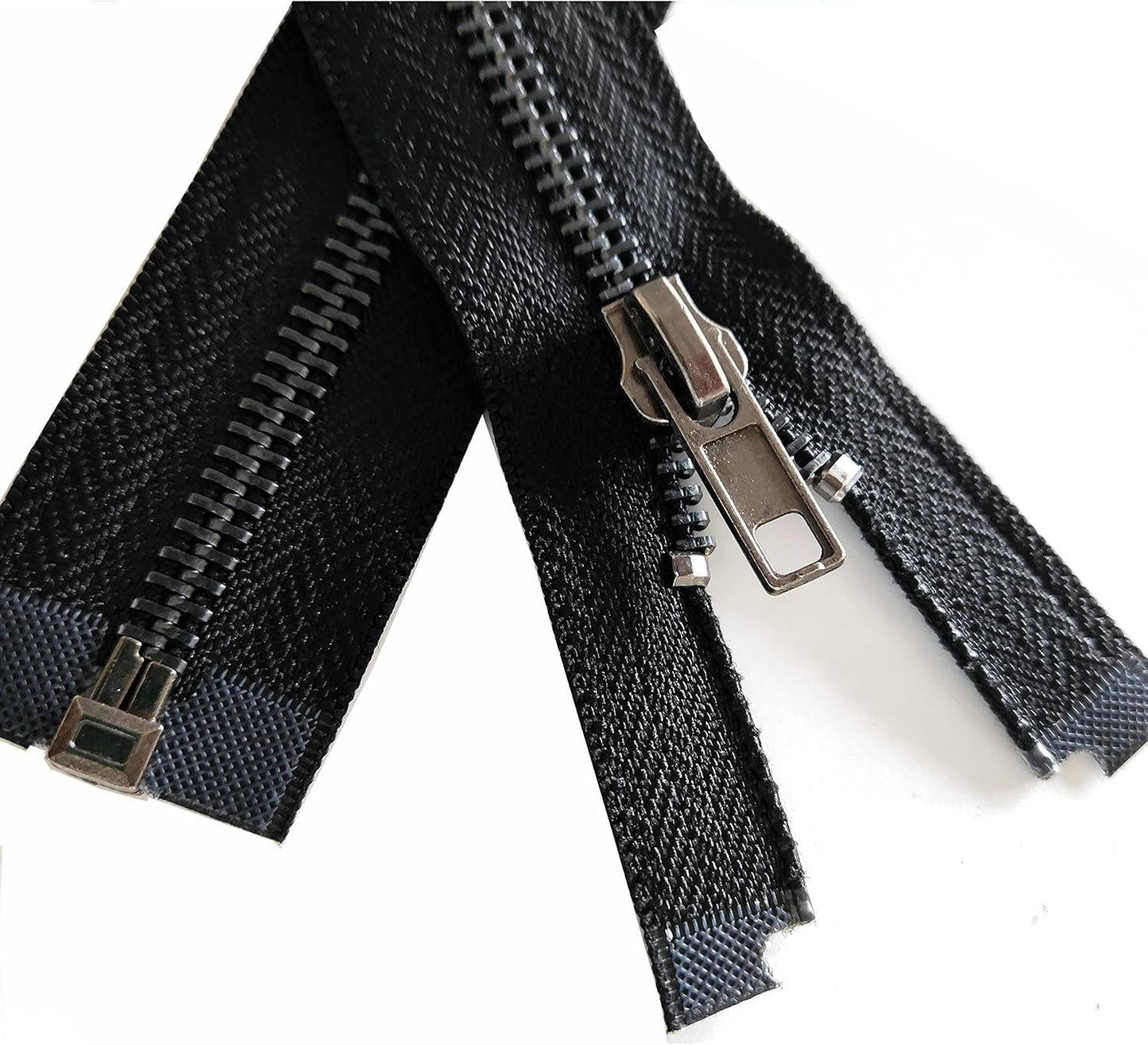 Leekayer 5# 30 Inch Separating Jacket Zipper Black Nickel 76cm Metal Zipper Heavy Duty Metal Zippers for Sewing Crafts Bag Replacement Zipper for Repair Coats