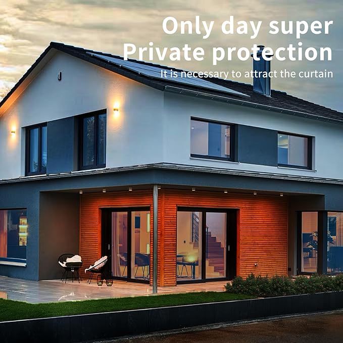Filmgoo Window Privacy Film One Way Daytime Mirror Tint Treatments UV Heat Control Vinyl Stickers Sun Block Glass Paper Door Covering Reflective 35.4 Inch x 6.5 Feet Blue Silver