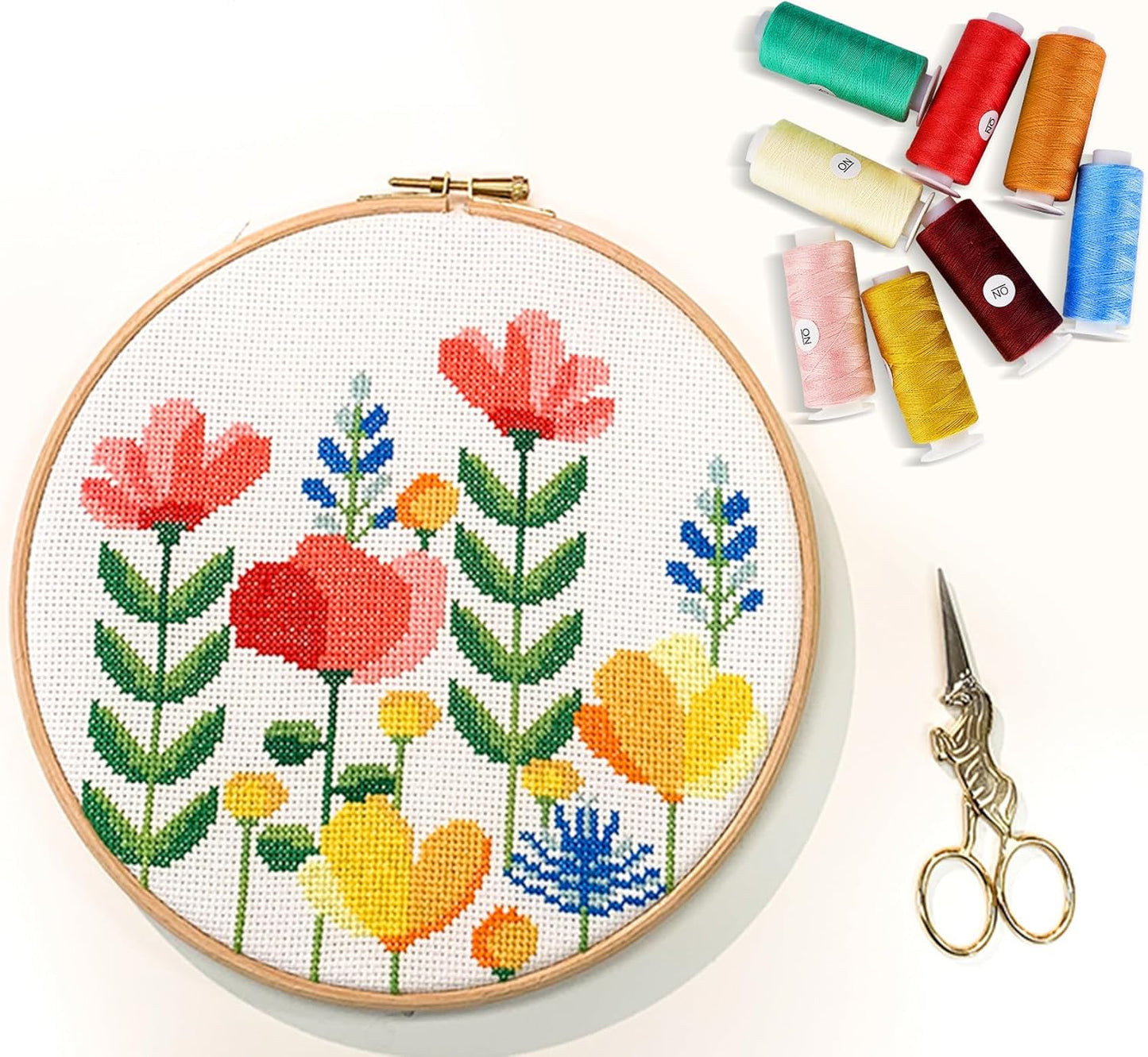 ilauke 80 Colors Sewing Thread, 164 Pcs Sewing Bobbins, 300 Yards Spools of Polyester Thread for Sewings Machine, Prewound Bobbins for Brother Singer Janome Machine with Supplies