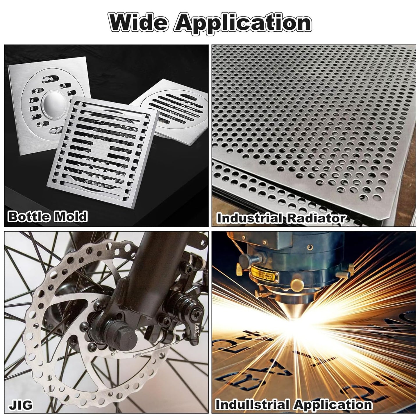 4PCS 4 x 4 x 1/2 (0.47") Inch Aluminum Plate Aluminum Metal Sheet 6061 Aluminum Metal Plate Covered with Protective Film, Finely Polished and Deburred