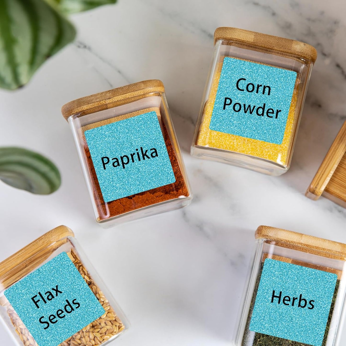 Holographic Thermal Labels Stickers 2" x 2", Square Thermal Stickers Labels, Glitter Self-Adhesive Direct Thermal Label for Small Business- Holographic Blue