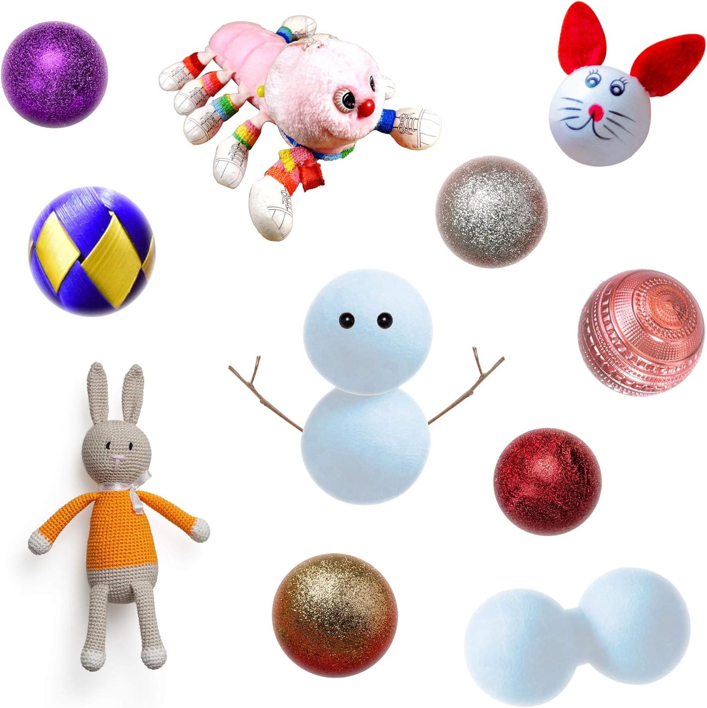 200 Pack 0.6 Inch Blank Foam Balls for Art Decoration Polystyrene Small Craft Foam Balls for Easter Sphere Foam Ball for School DIY Projects