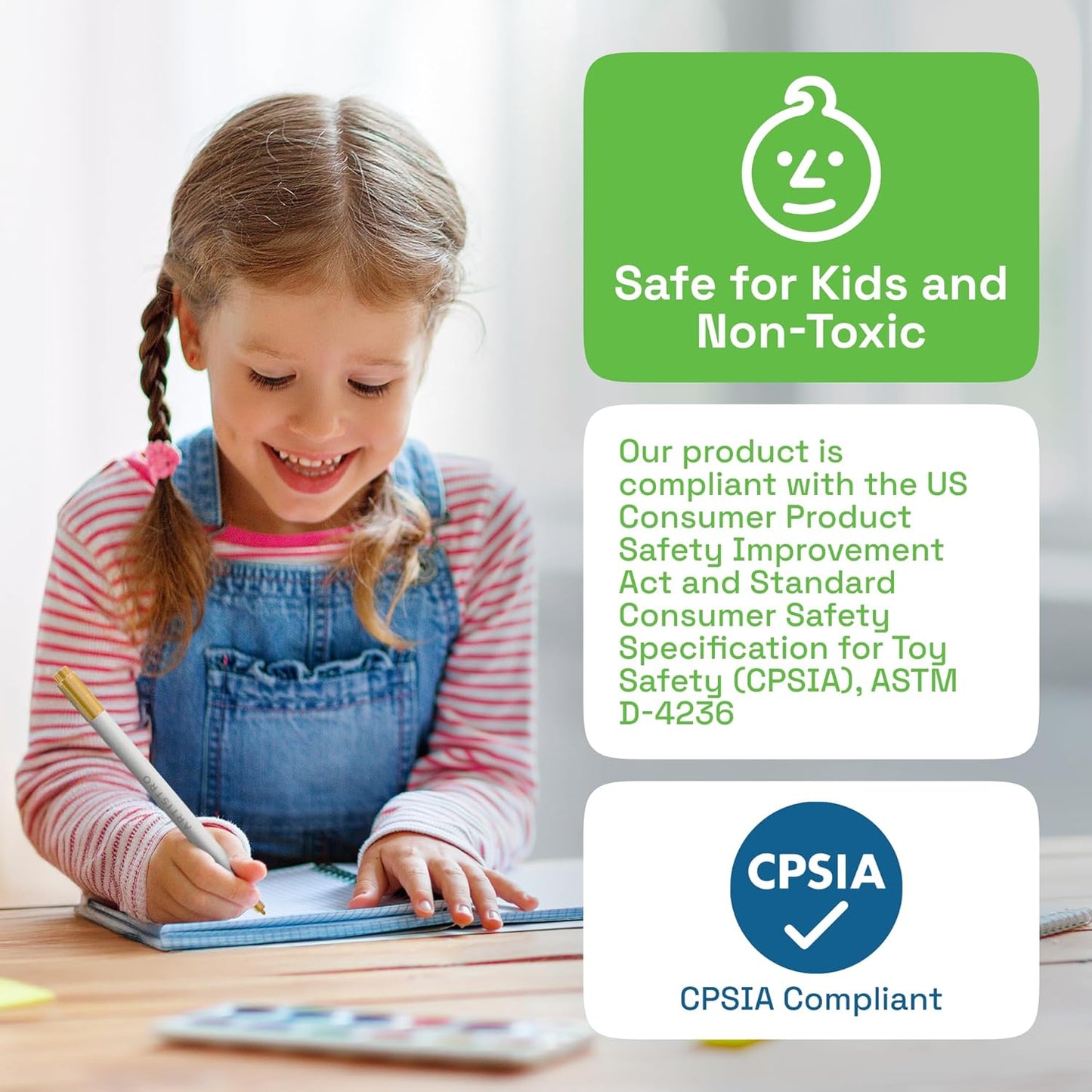 ARTISTRO 5 Gold Dual Tip Brush + Fine Acrylic Paint Markers - Easy for All Ages & Levels Paint Pens for Fabric, Rock, Glass, DIY - Halloween Pumpkin Painting Kit, Art Supplies, Christmas Gift