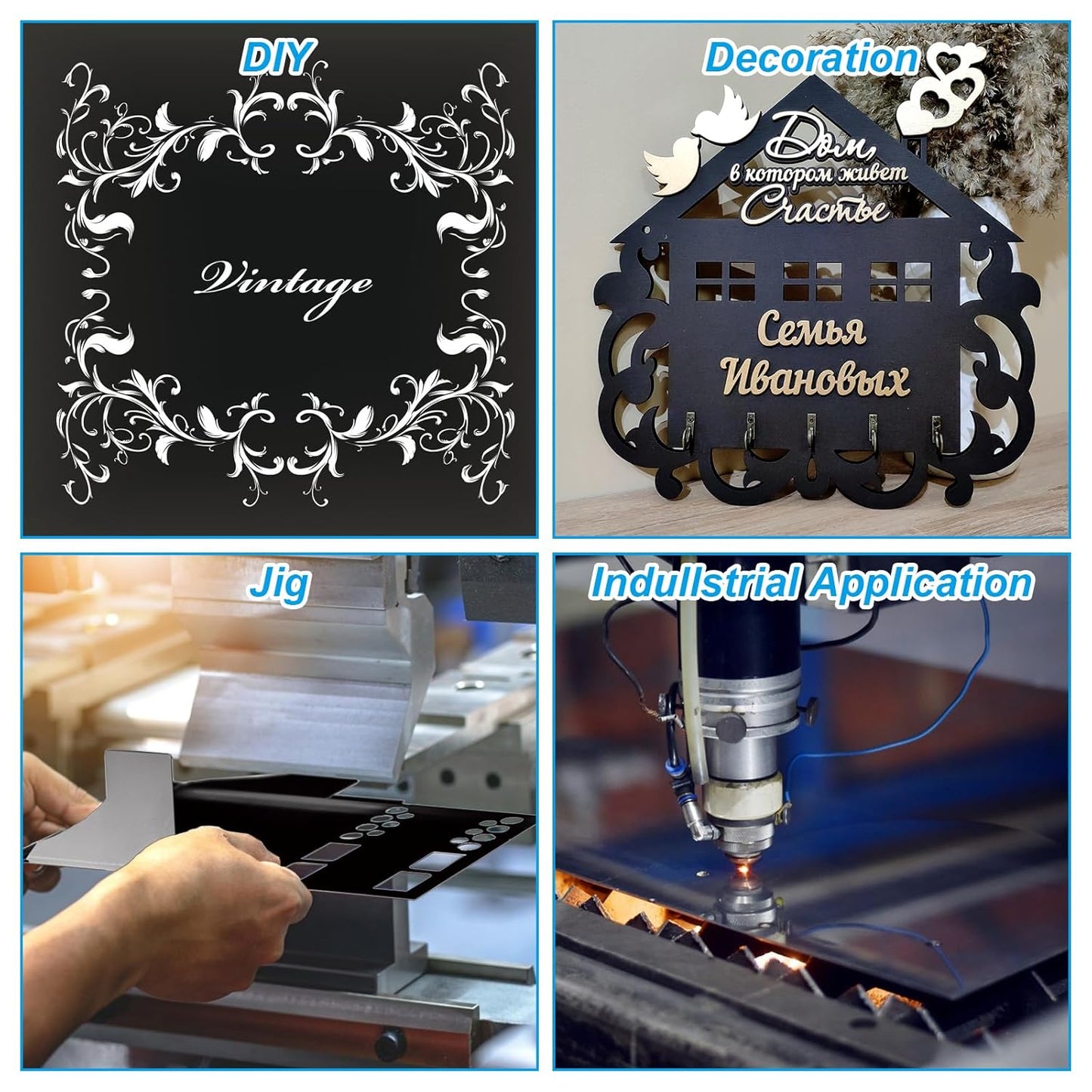 3 Pack 5052 Aluminum Sheet Metal 12 x 12 x 1/16 (0.06”) Inch Black Anodized Aluminum Sheet 1.5MM Thin Aluminum Plates Engraving Blanks for Laser Engraving, Crafting, Decoration