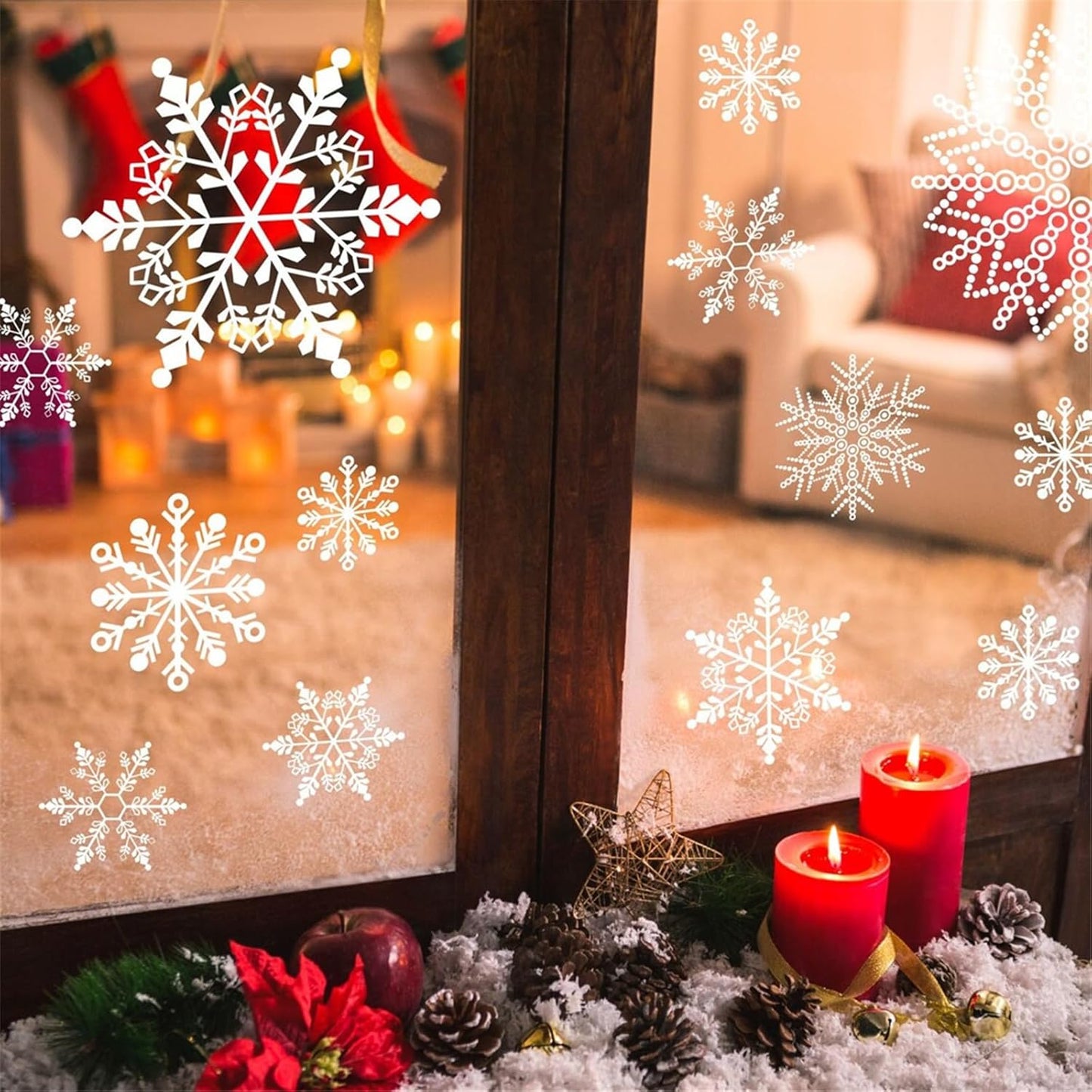 JAAJDO Reusable Silk Screen Stencil for Painting on Wood, Christmas Pillow Covers, Window Decor, Hand Towels, T-Shirt - Mesh Transfers Adhesive Stencils for Crafts