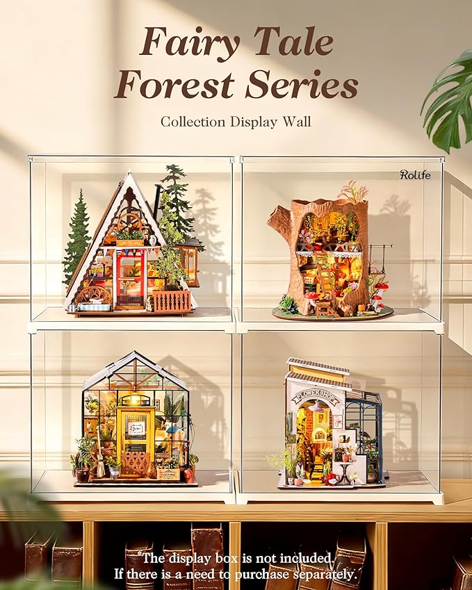 Rolife DIY Miniature House Kits A-Frame Cabin, Tiny House Mini House Building Kit for Teens, DIY Crafts for Adults, Birthday/Halloween for Parents Friends (A-Frame Cabin)