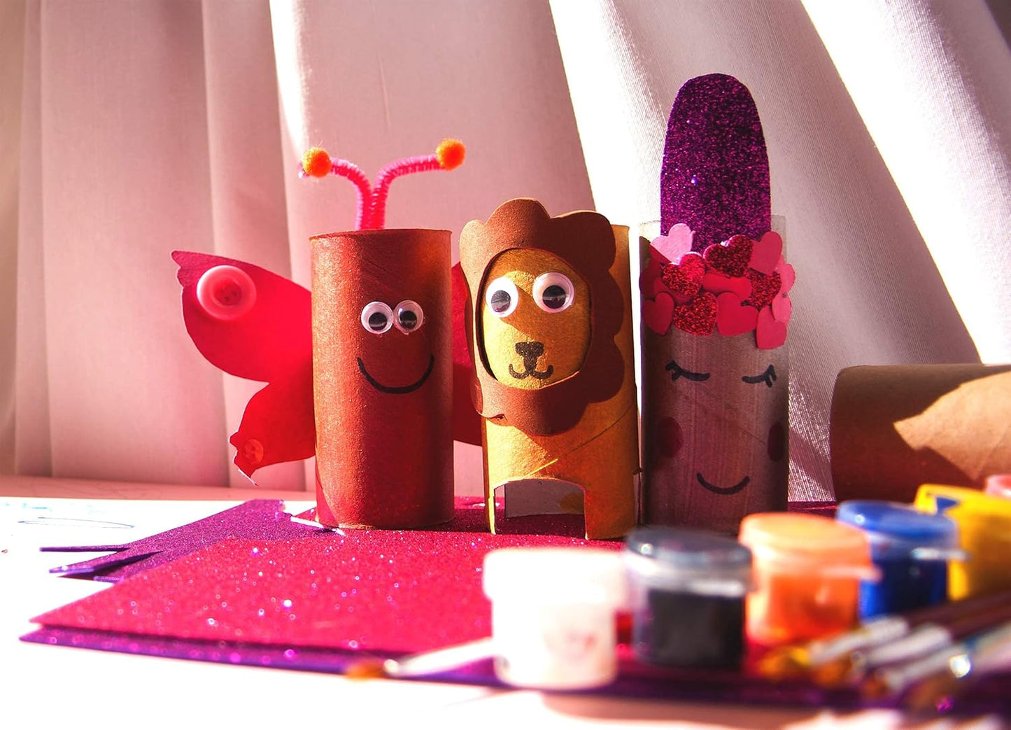 Better Office Products 20 Pack Glitter Foam Sheets with Adhesive Backing, 9 x 12 Inch, Assorted 20 Colors, for Arts and Crafts, 20 Adhesive Backed Sheets