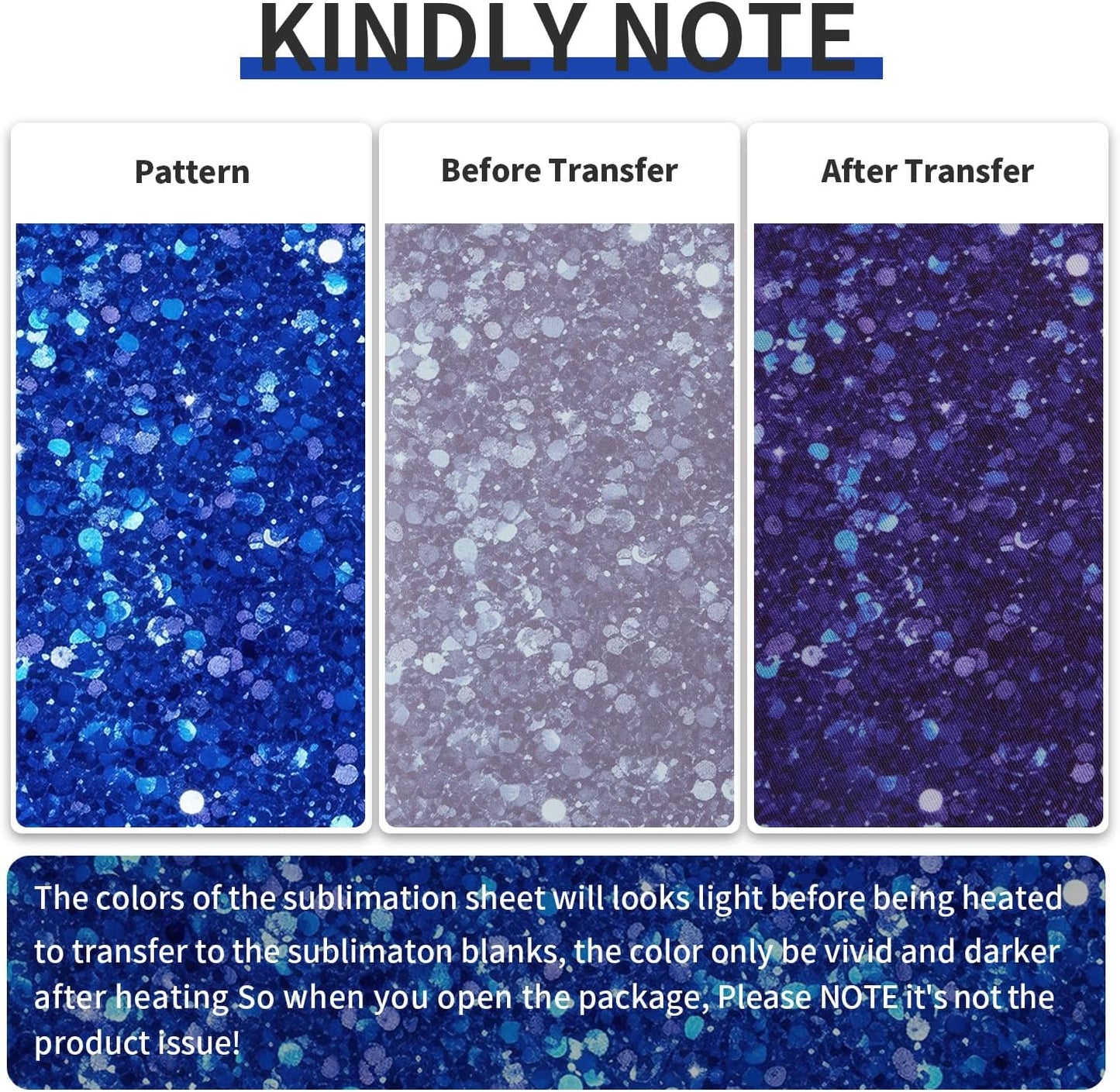 Sublimation Transfer Sheets for Heat Press Machine,12x12 Inch Blue Black Green Purple Sublimation Transfer Paper for Heat Press Machine, 10 Sheets