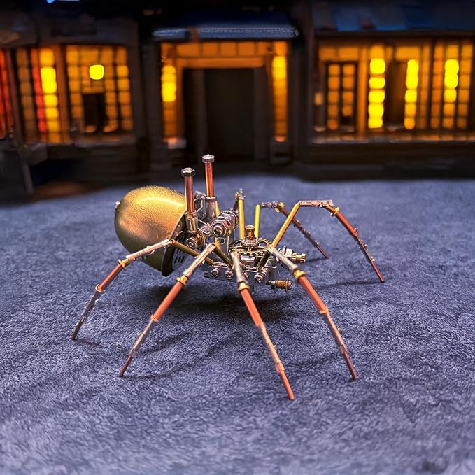 3D Puzzle Metal Model Kits Spider DIY Projects Hobby Kit,Arts & Crafts Making Metal Building Christmas Birthday Gifts (Mechanical Spider E)