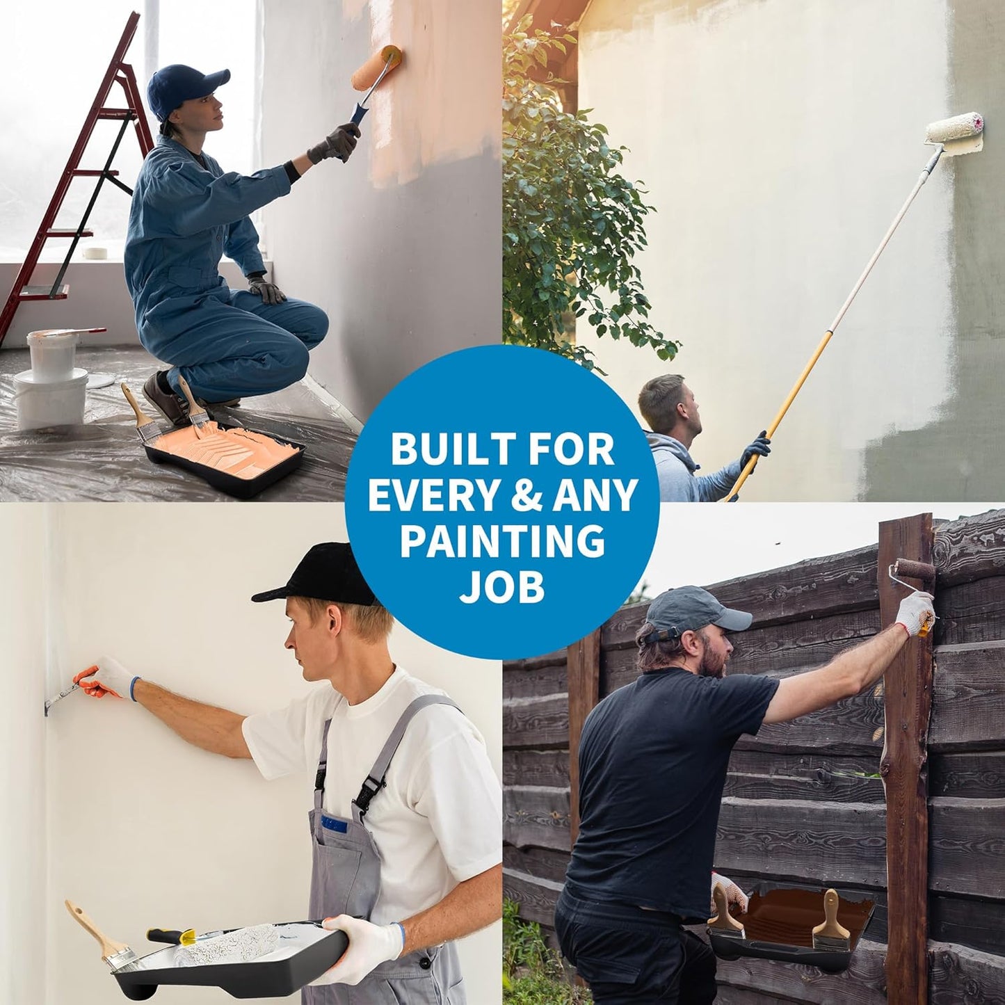 Precision Defined Paint Trays, Paint Roller Trays Liner, Plastic Paint Pan for Roller Brushes, Painting Tray for Painting with Deep Paint Pocket (Paint Roller Tray (2-Pack), 11-inch)