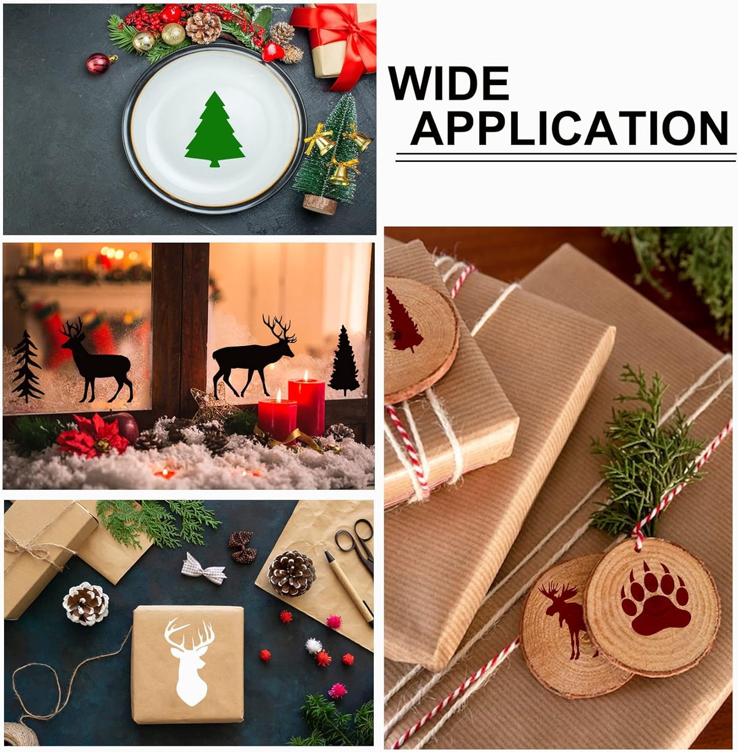 Small Stencils for Painting on Wood Reusable, 3 Inch Reusable Stencil for Craft Ornament Paint Template Stencils for Wall Card Rock Wood Signs Coasters Canvas Home Decor (Animal Wildlife)