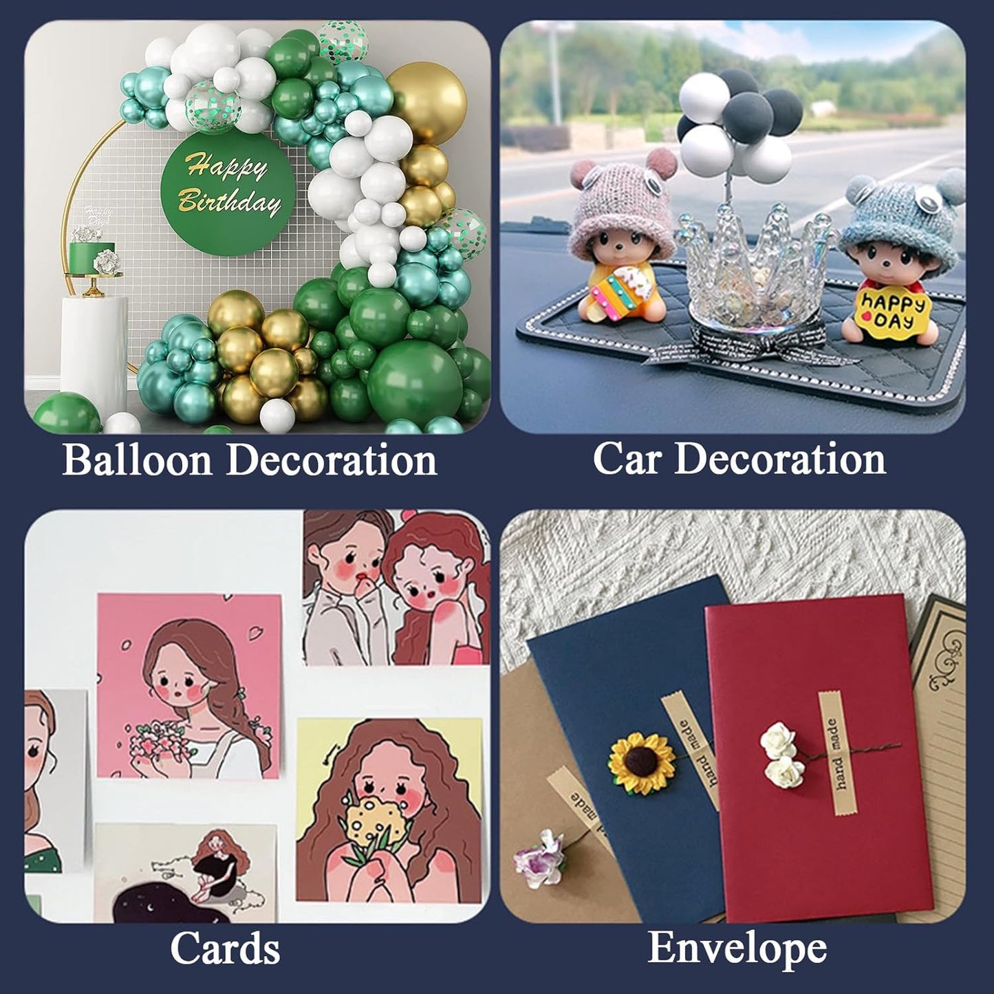 Adhesive Stick dots Two-Sided Sided Mounting Putty Stick Tack for Wall Hanging Crafts Balloons Festival Party Decorations,Clean Removable(0.39"*0.39"-500)