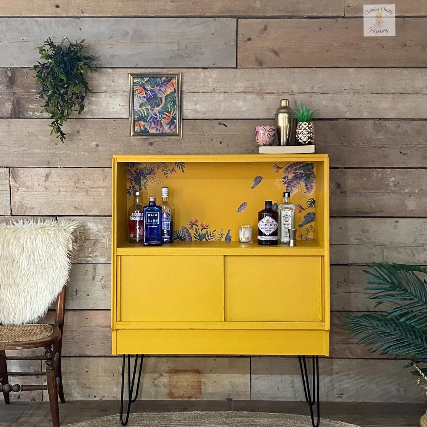 Dixie Belle Paint Company Chalk Finish Furniture Paint - Colonel Mustard (4oz) - Matte Retro Yellow Chic Chalk Mineral DIY Furniture Paint