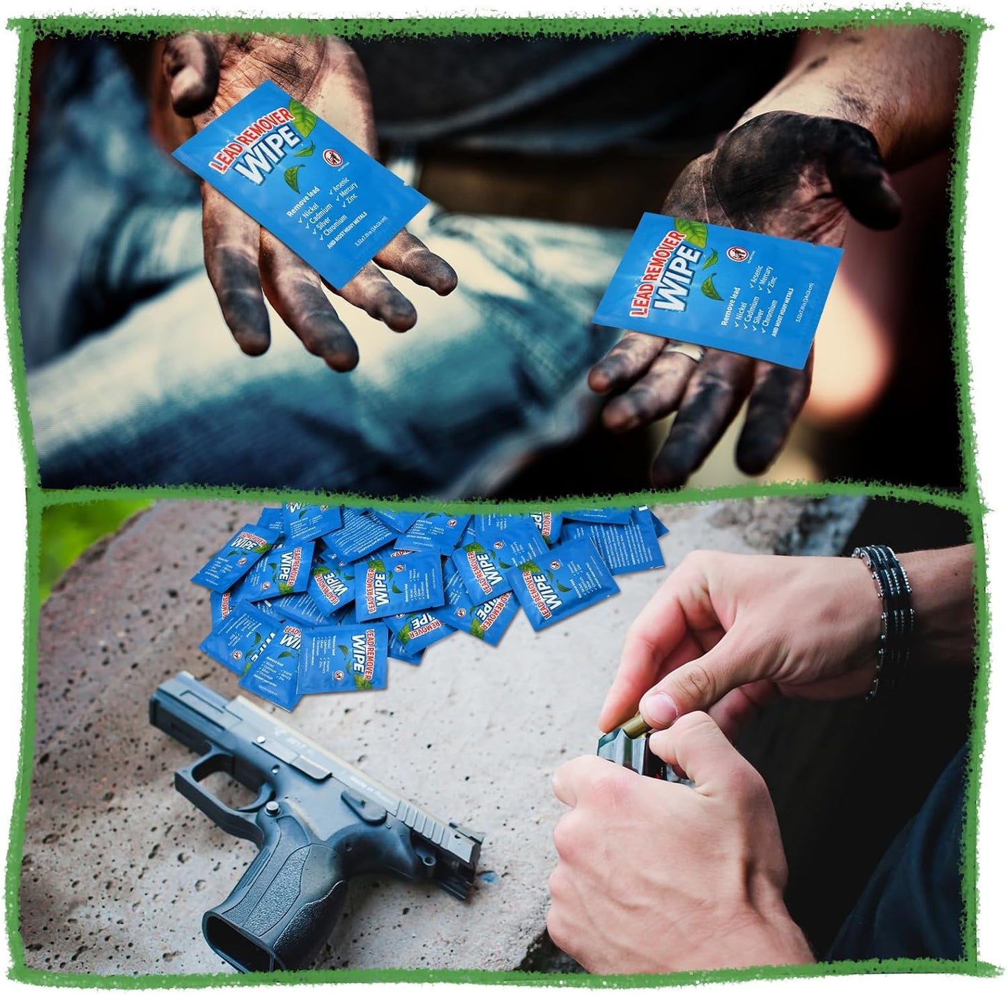 200 Pack Lead Remover Wipes for Shooting Hand & Surface Cleaning Wipes Effectively Removes Lead, Dust, Oil & Grime Individually Wrapped Wipe for Shooting Ranges, Hunting, Industrial Use